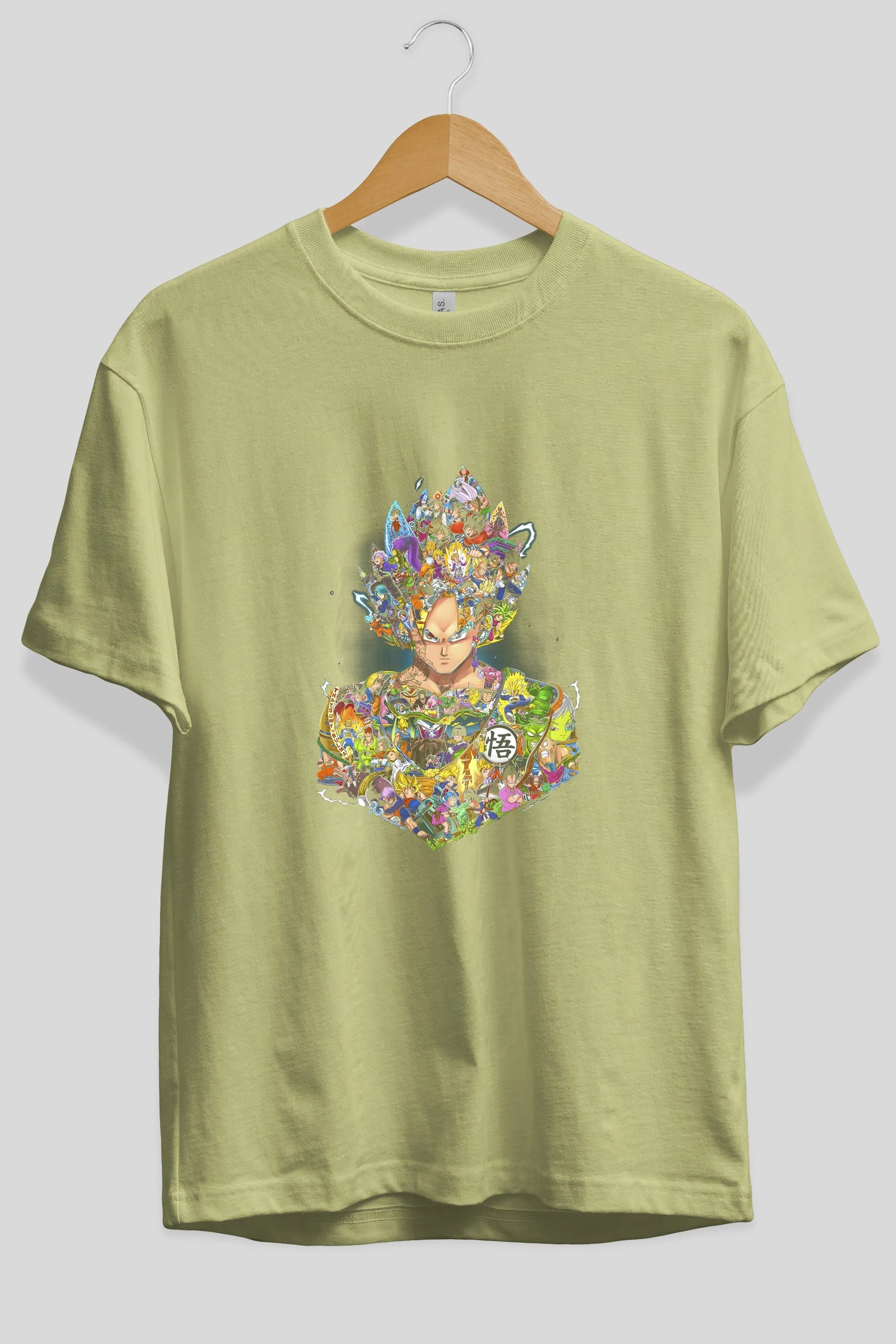 DRAGON BALL ART Anime Ön Baskılı Oversize t-shirt %100 pamuk Erkek Kadın Unisex