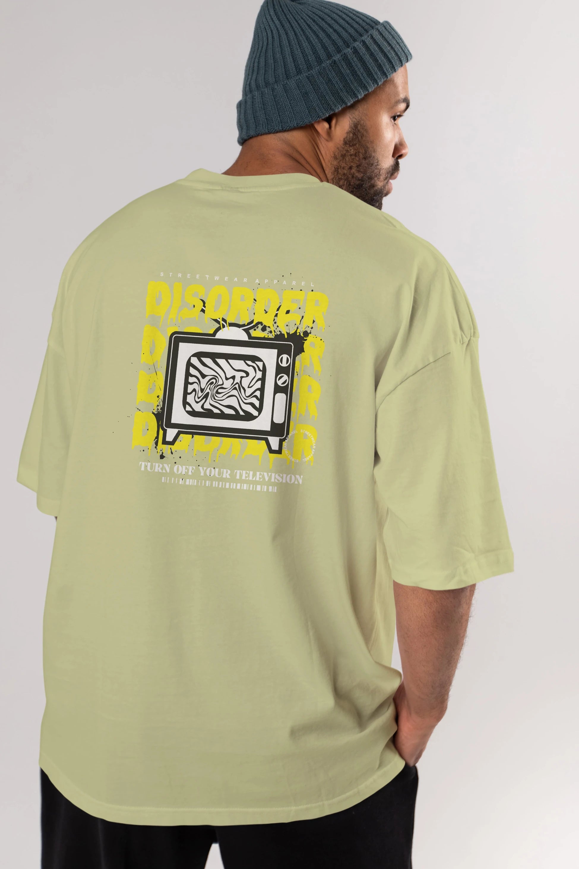 Disorder Streetwear Arka Baskılı Oversize t-shirt Erkek Kadın Unisex