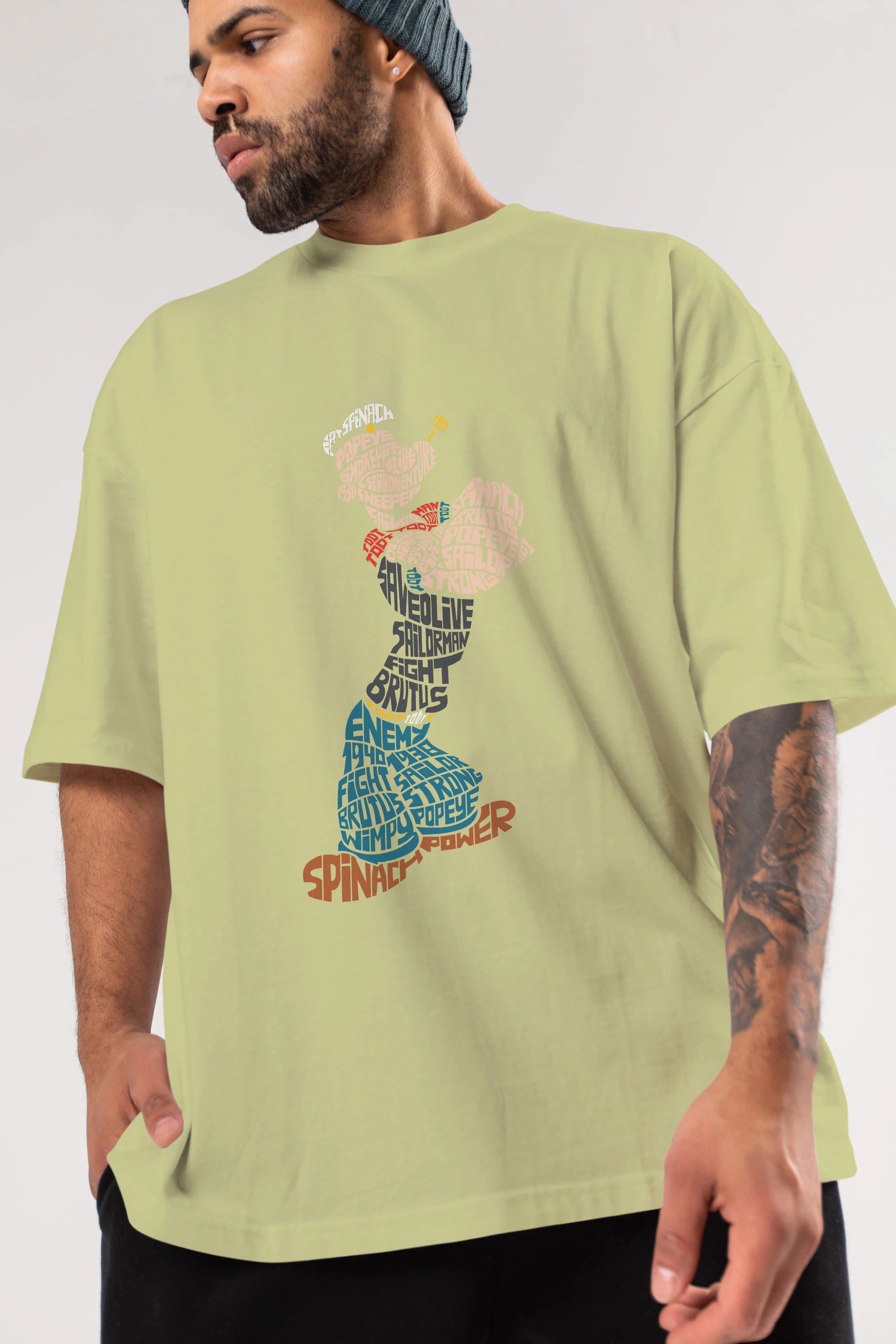 Sailorman Ön Baskılı Oversize t-shirt %100 pamuk Erkek Kadın Unisex
