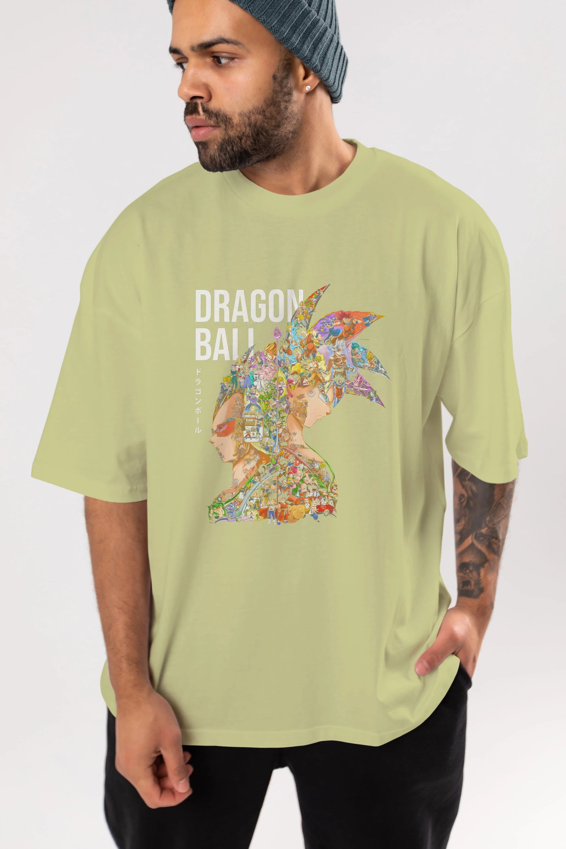 DRAGON BALL ART (5) Anime Ön Baskılı Oversize t-shirt %100 pamuk Erkek Kadın Unisex