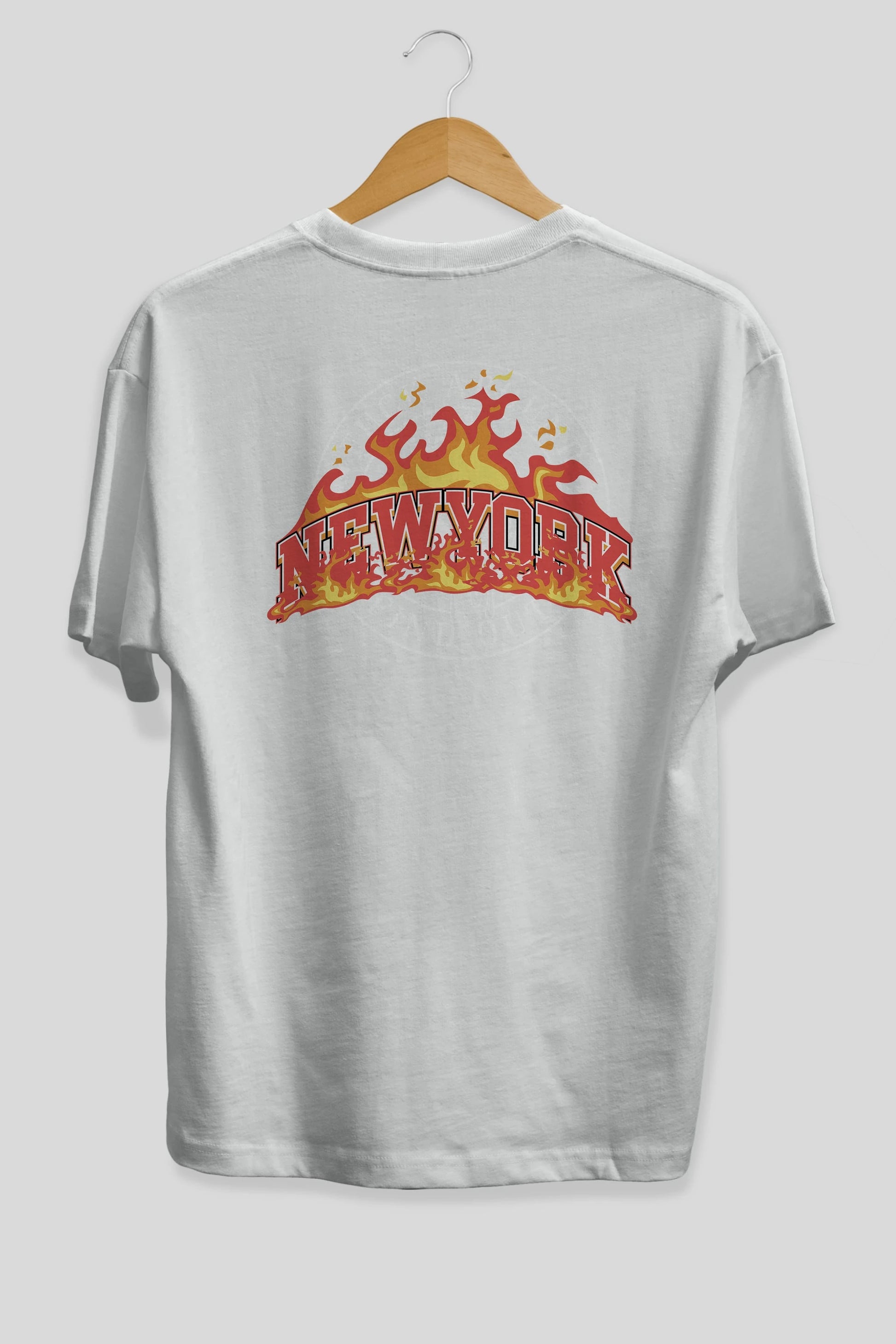 Newyork Style Arka Baskılı Oversize t-shirt Erkek Kadın Unisex