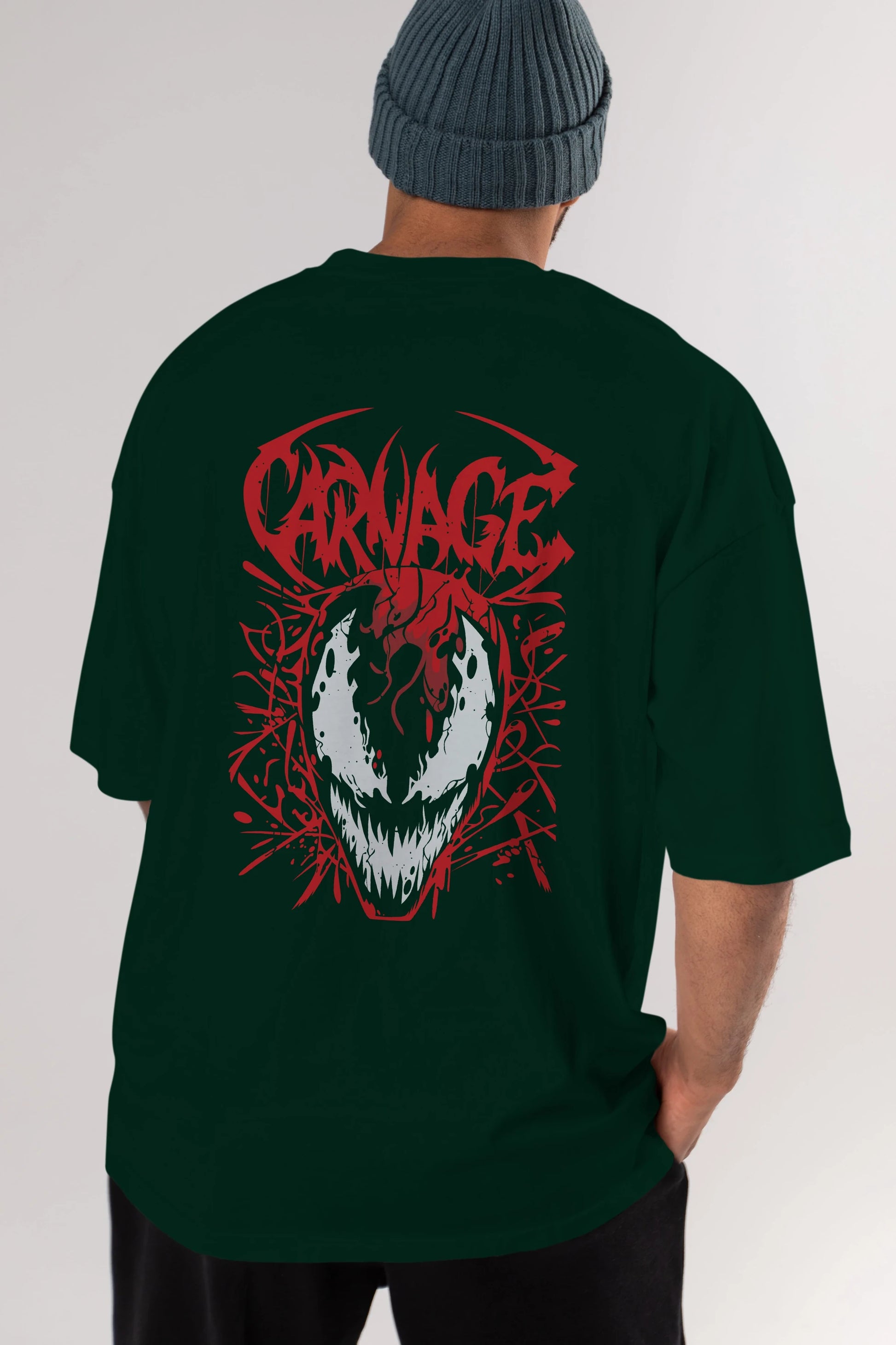 Venom (22) Arka Baskılı Oversize t-shirt Erkek Kadın Unisex %100 Pamuk Bisiklet Yaka tişort