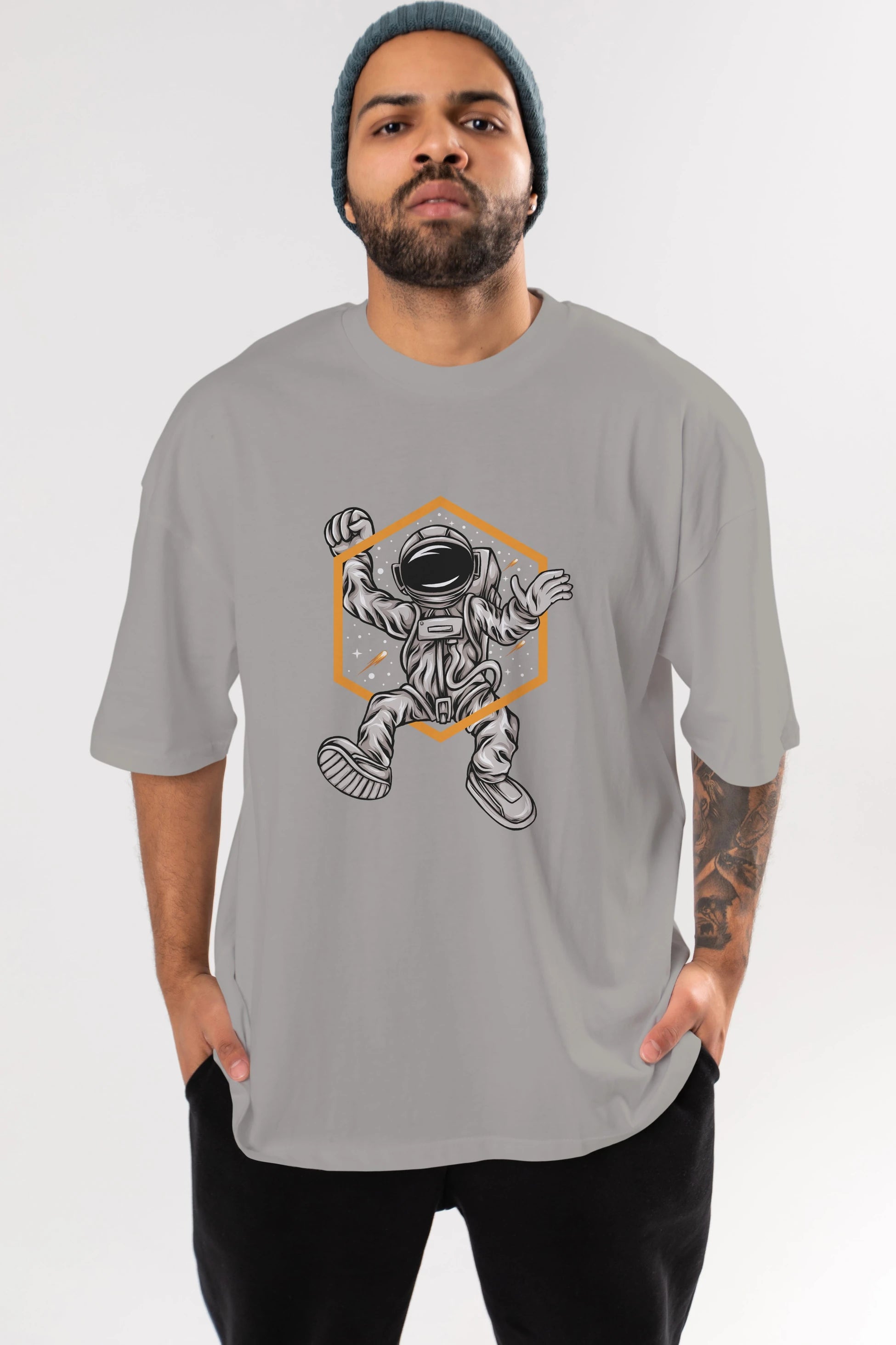 Astrofun Ön Baskılı Oversize t-shirt Erkek Kadın Unisex