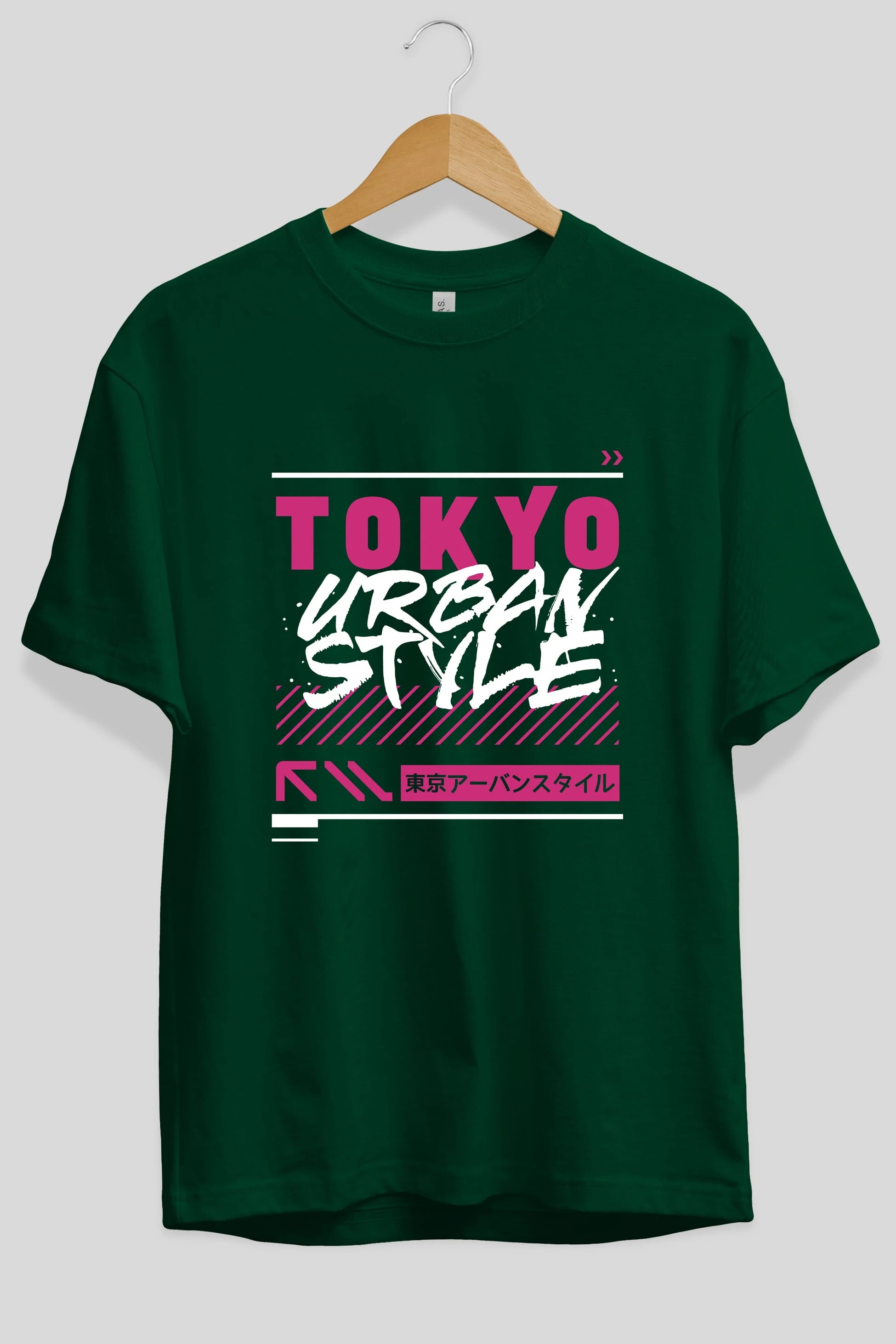 Tokyo Urban Style Ön Baskılı Oversize t-shirt Erkek Kadın Unisex