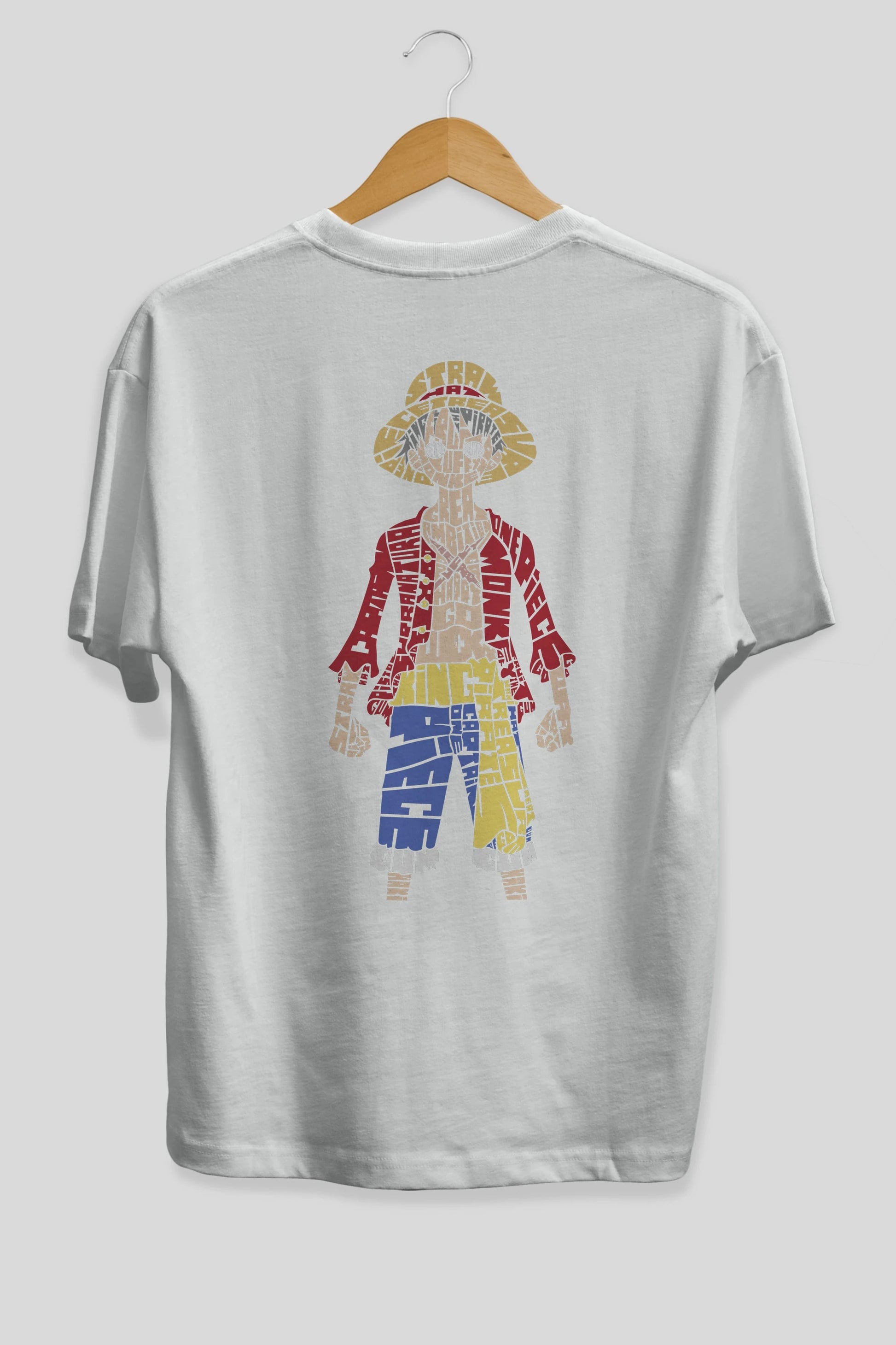 One Piece Arka Baskılı Oversize t-shirt %100 pamuk Erkek Kadın Unisex