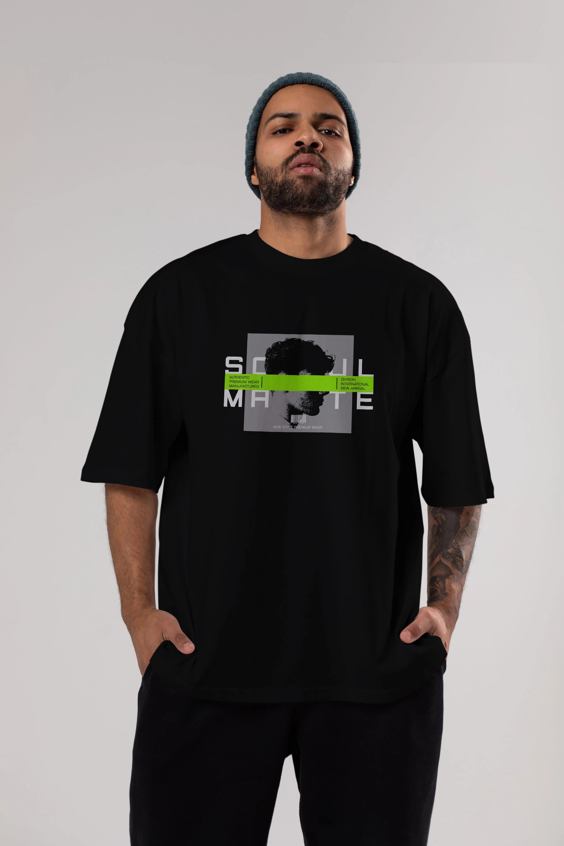Soul Mate Ön Baskılı Oversize t-shirt Erkek Kadın Unisex