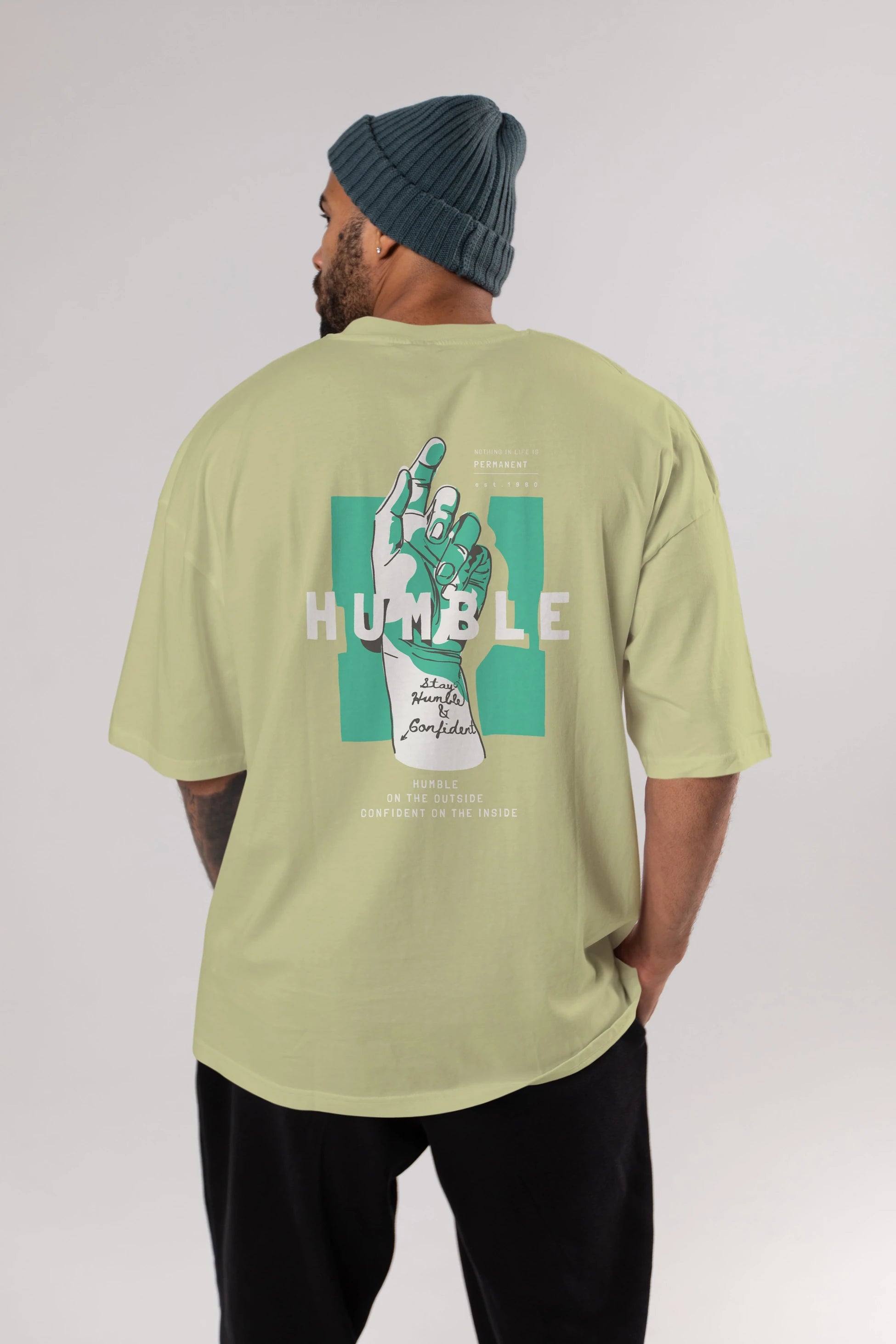Humble Arka Baskılı Oversize t-shirt Erkek Kadın Unisex