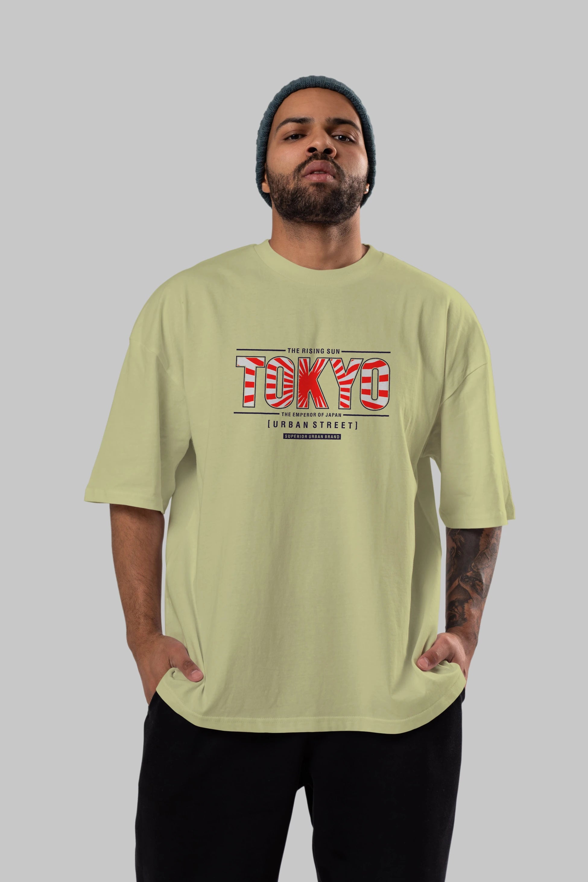 Tokyo Ön Baskılı Oversize t-shirt Erkek Kadın Unisex