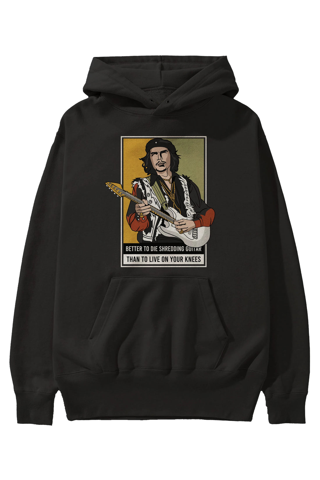 Che Guevara Hendrix Ön Baskılı Hoodie Oversize Kapüşonlu Sweatshirt Erkek Kadın Unisex