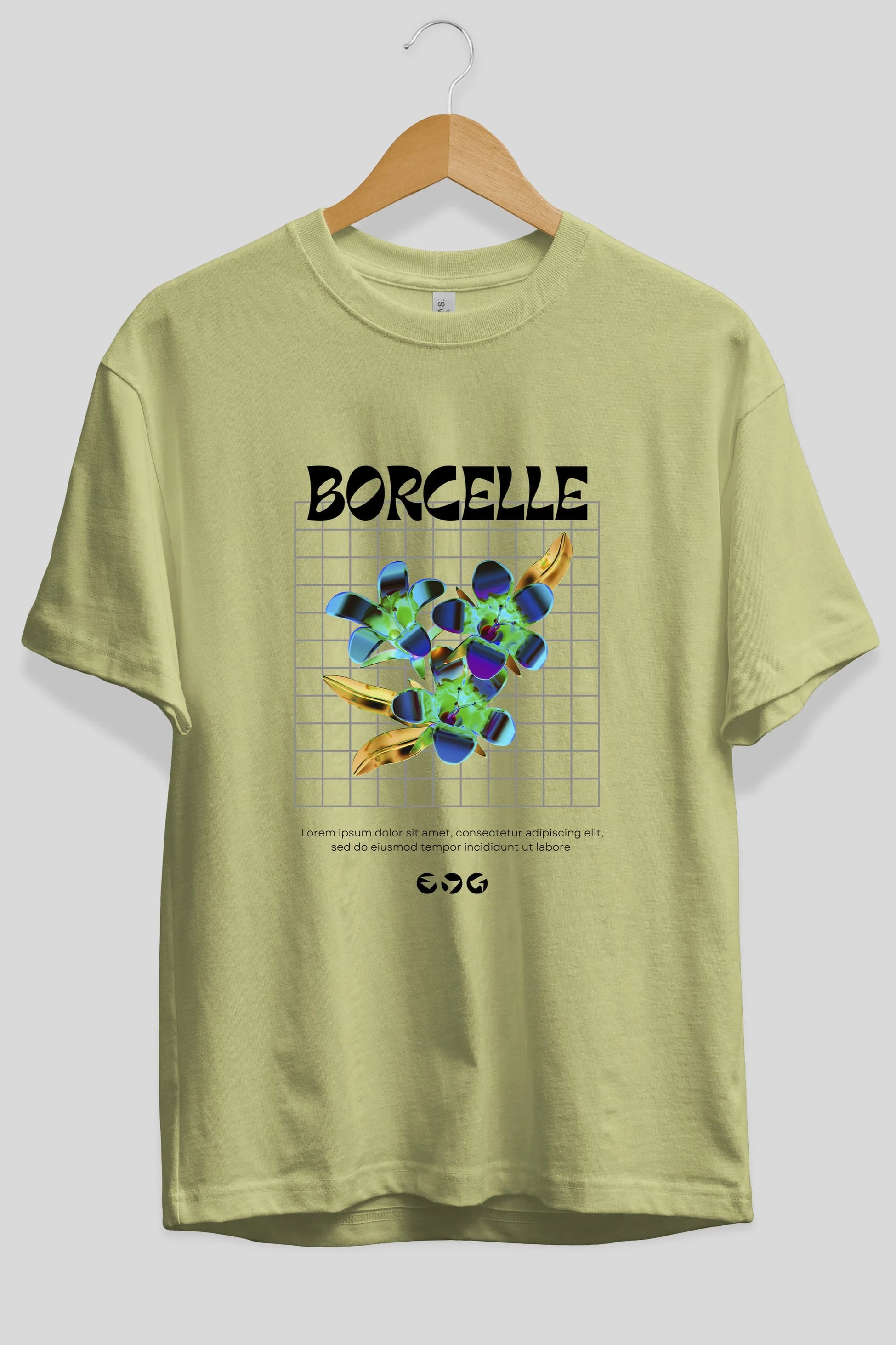 Borcelle Streetwear Ön Baskılı Oversize t-shirt Erkek Kadın Unisex
