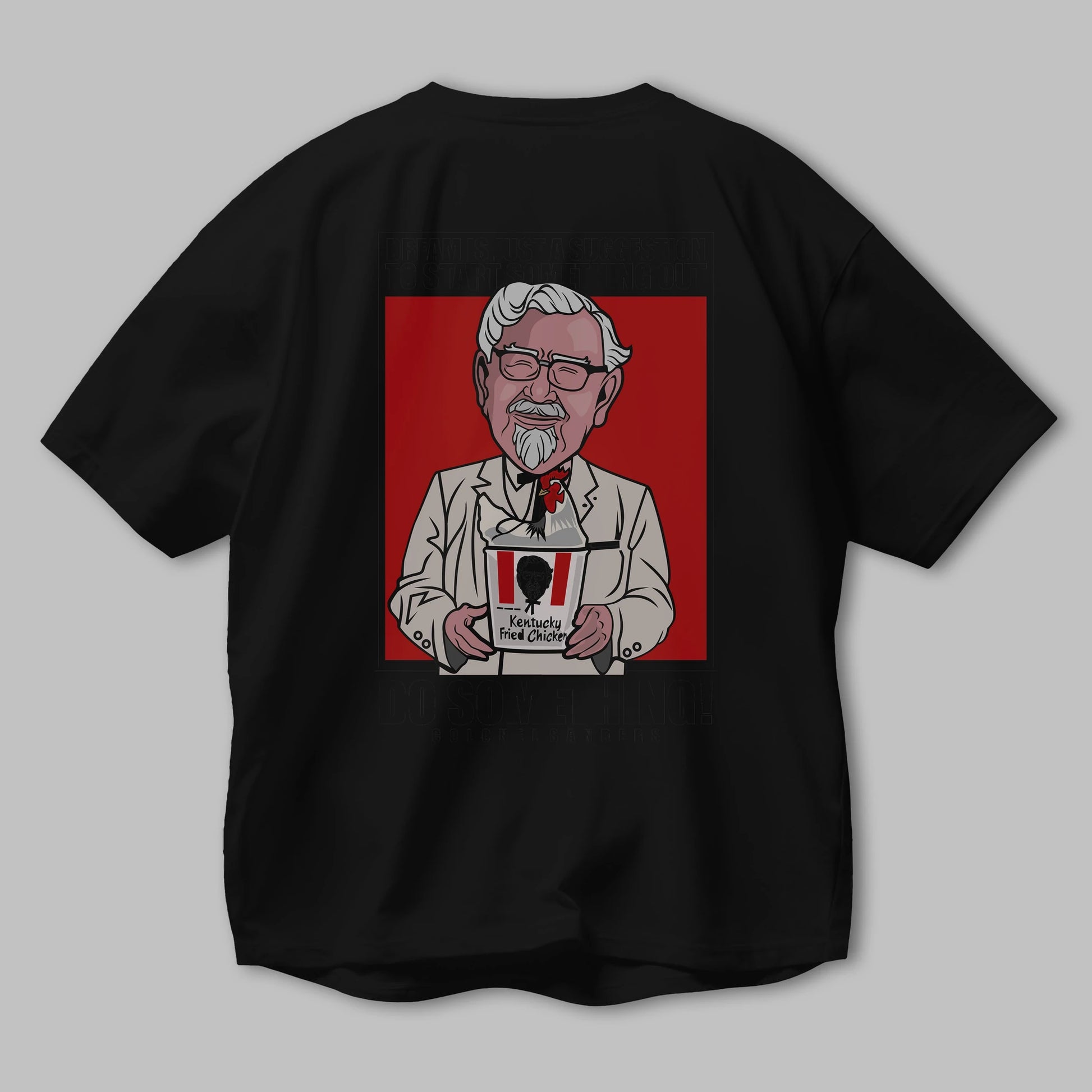 Colonel Sanders Arka Baskılı Oversize t-shirt Erkek Kadın Unisex %100 Pamuk tişort