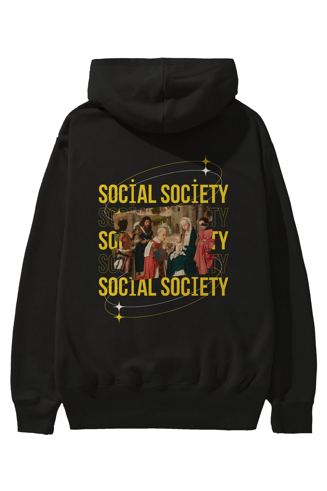 Social Society Yazılı Arka Baskılı Oversize Hoodie Kapüşonlu Sweatshirt Erkek Kadın Unisex