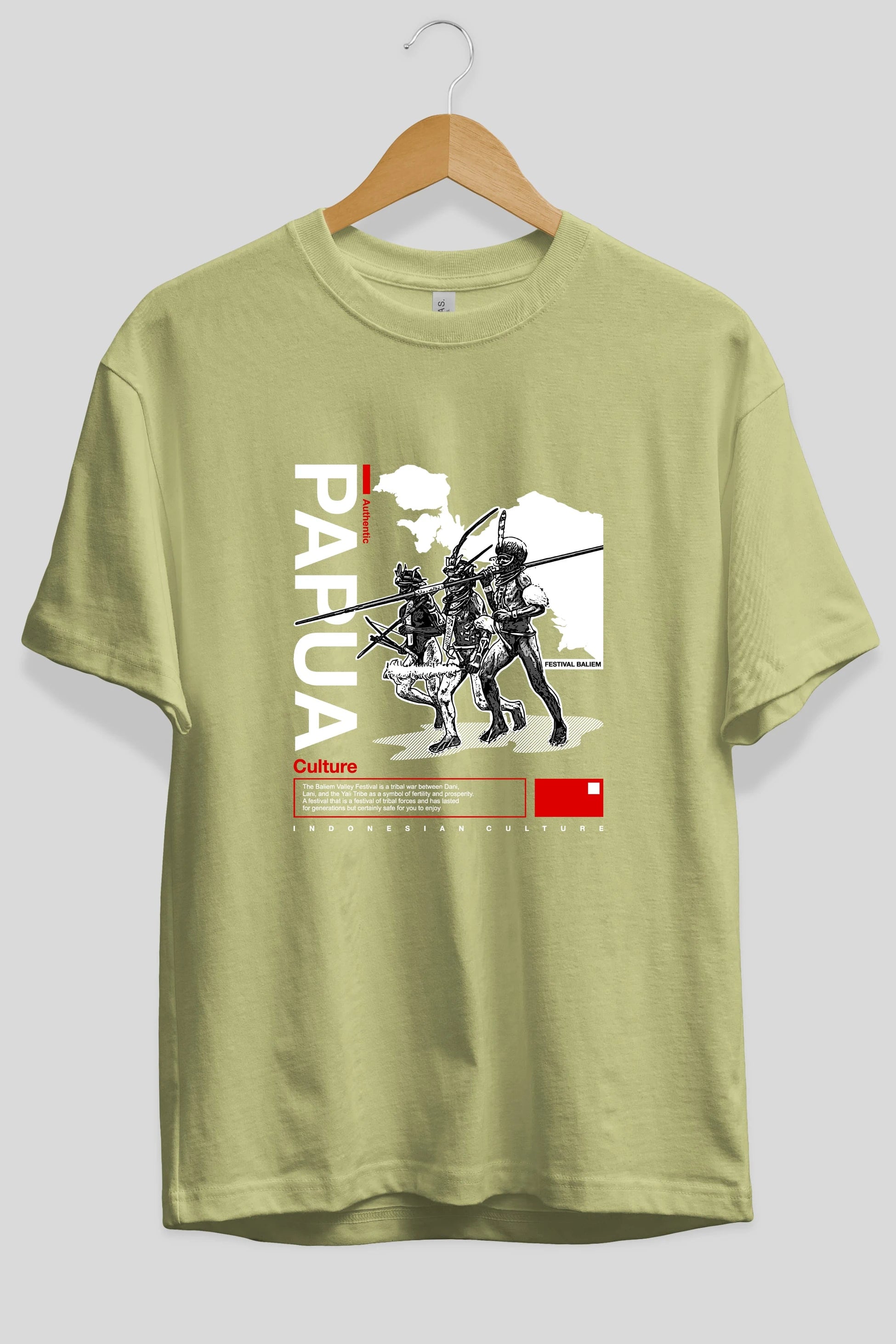 Papua Culture Ön Baskılı Oversize t-shirt Erkek Kadın Unisex