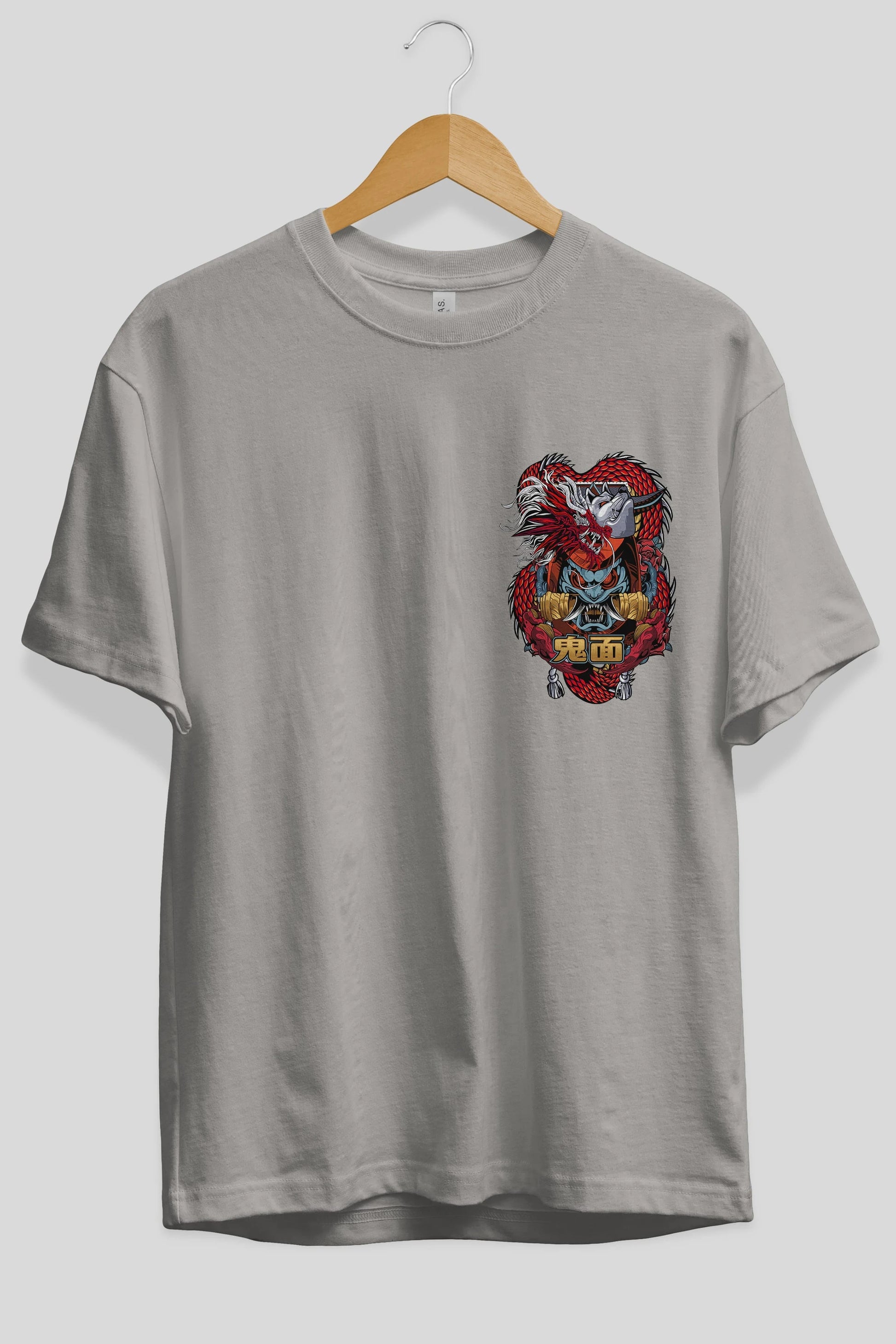 TRIBAL Ön Sol Baskılı Oversize t-shirt Erkek Kadın Unisex %100 Pamuk Bisiklet Yaka tişort