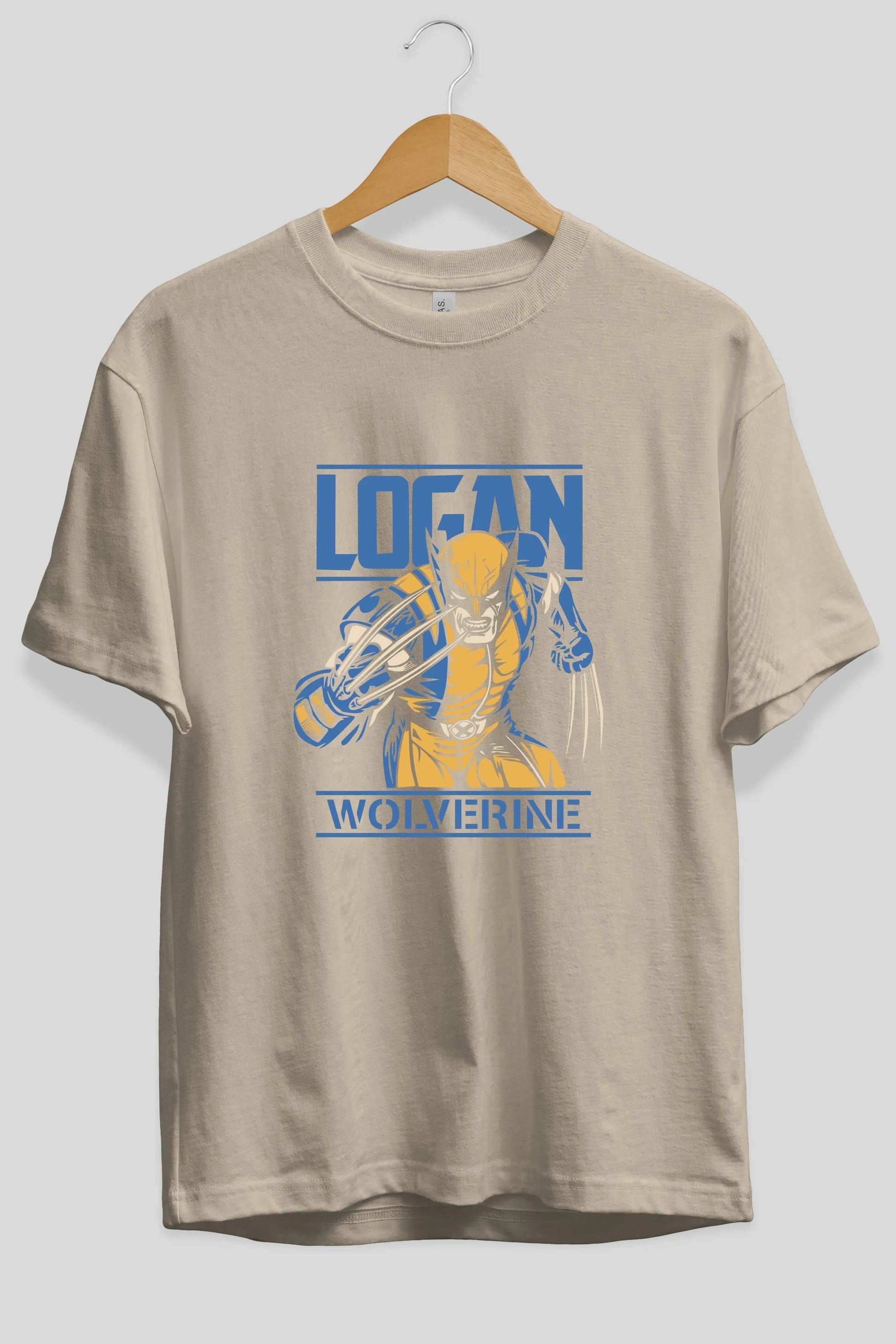Wolverine Logan Ön Baskılı Oversize t-shirt Erkek Kadın Unisex %100 Pamuk Bisiklet Yaka tişort