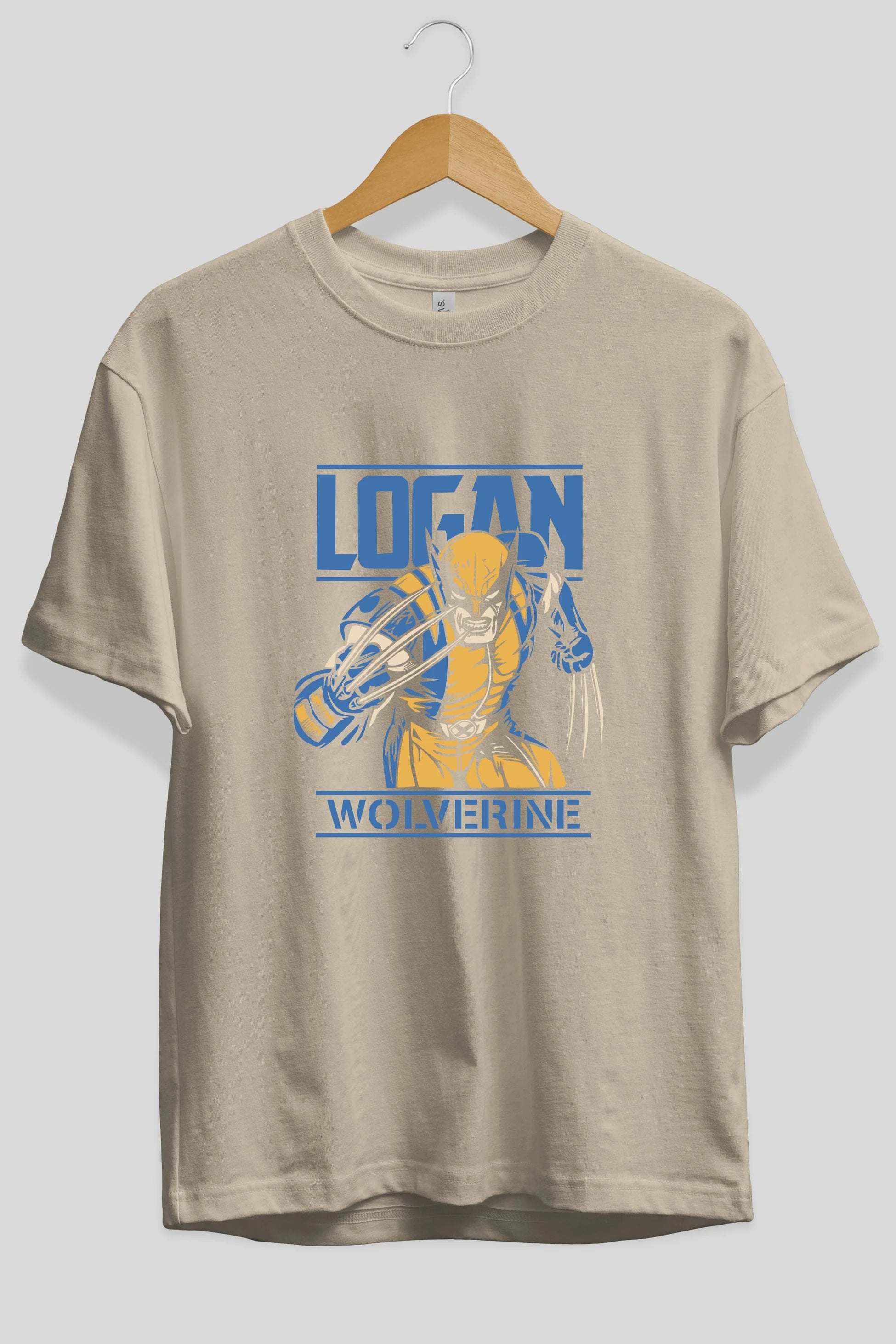 Wolverine Logan Ön Baskılı Oversize t-shirt Erkek Kadın Unisex %100 Pamuk Bisiklet Yaka tişort