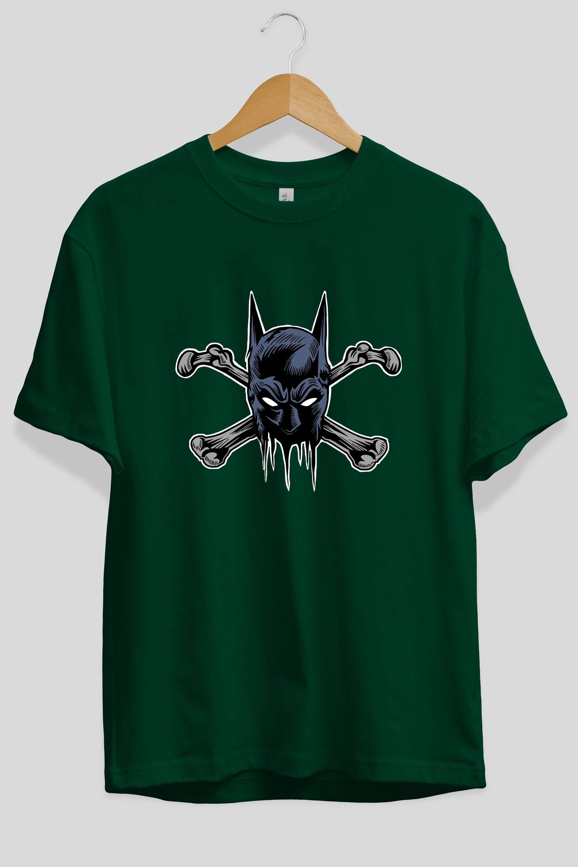 Batbones Ön Baskılı Oversize t-shirt Erkek Kadın Unisex %100 Pamuk tişort