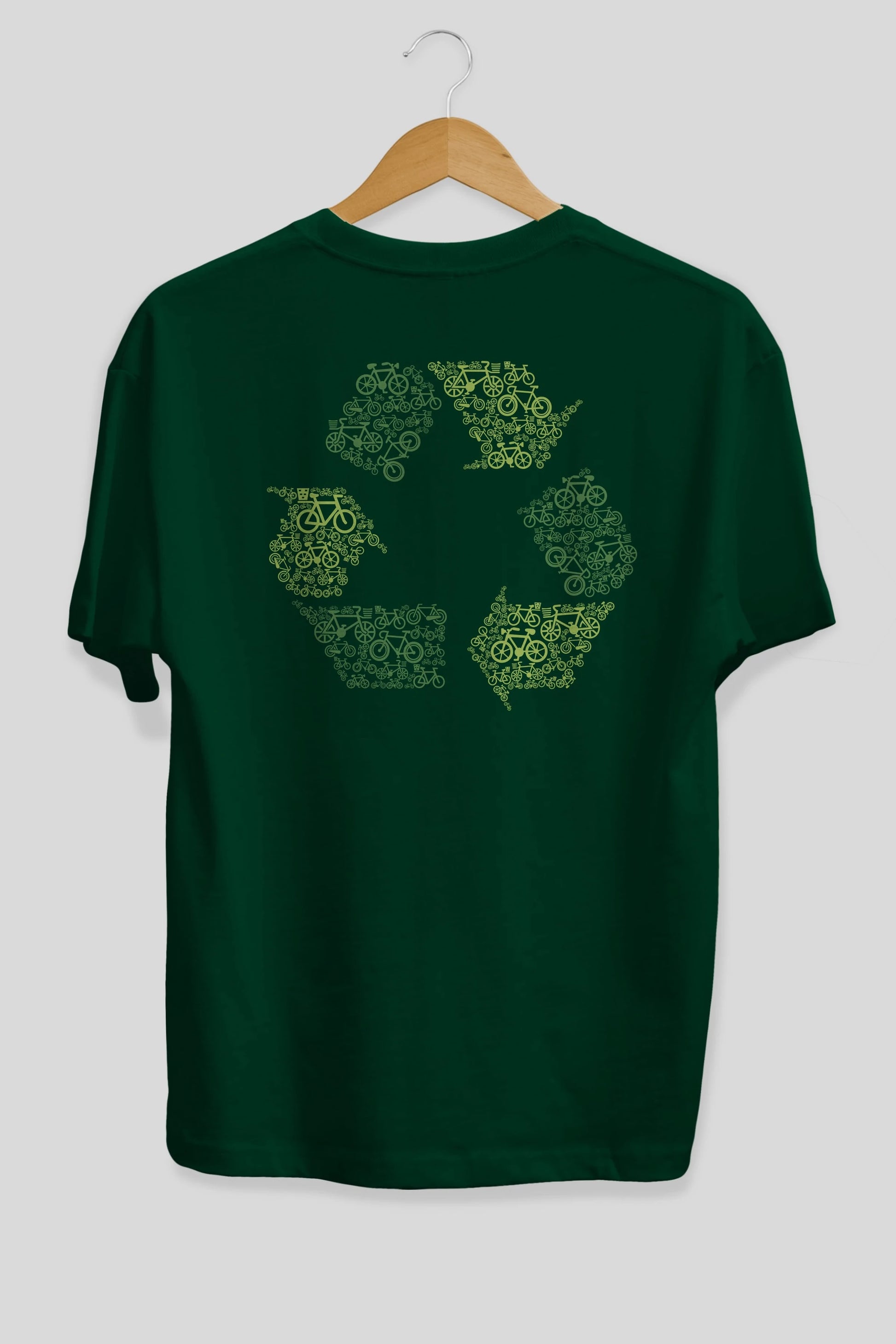 Recycling Arka Baskılı Oversize t-shirt %100 pamuk Erkek Kadın Unisex