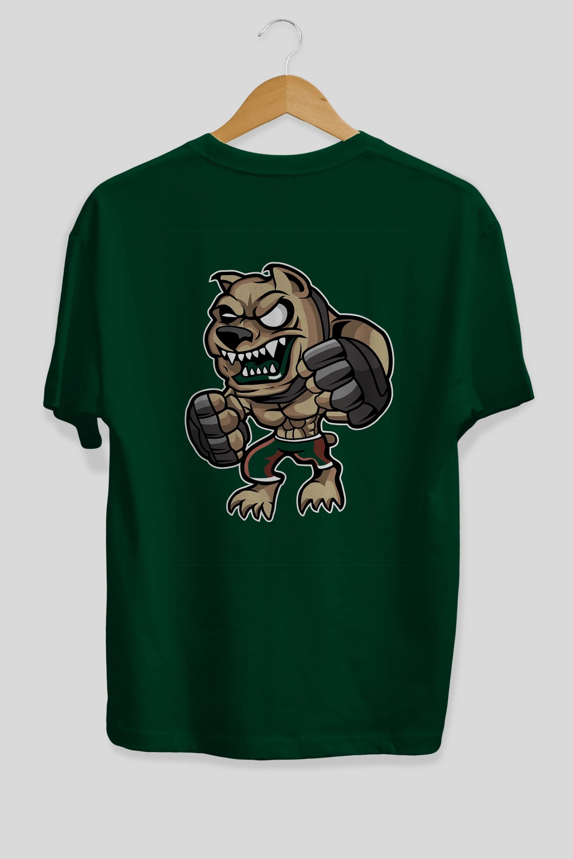 MMA Dog Arka Baskılı Oversize t-shirt Erkek Kadın Unisex %100 Pamuk tişort