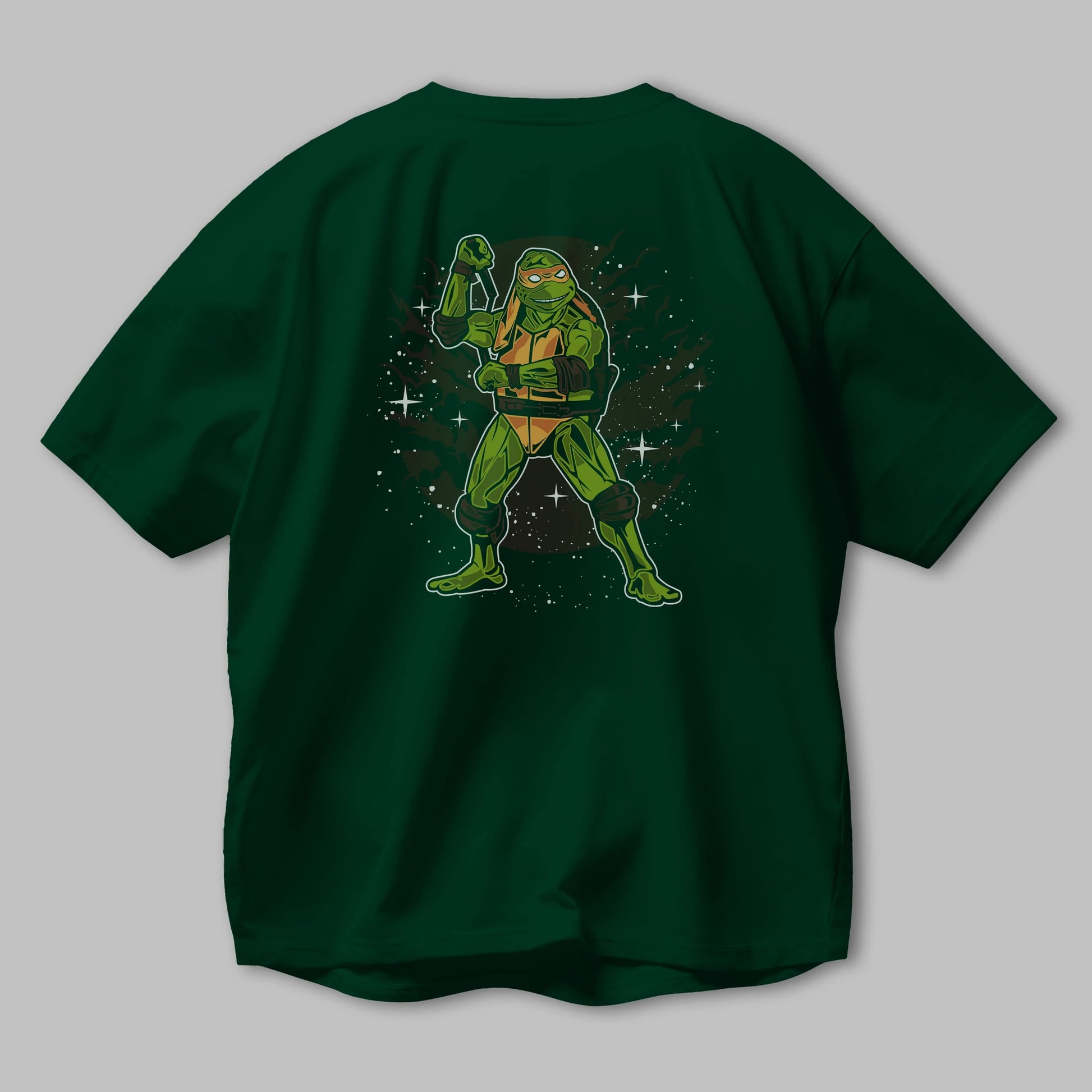 TURTLES Arka Baskılı Oversize t-shirt Erkek Kadın Unisex %100 Pamuk