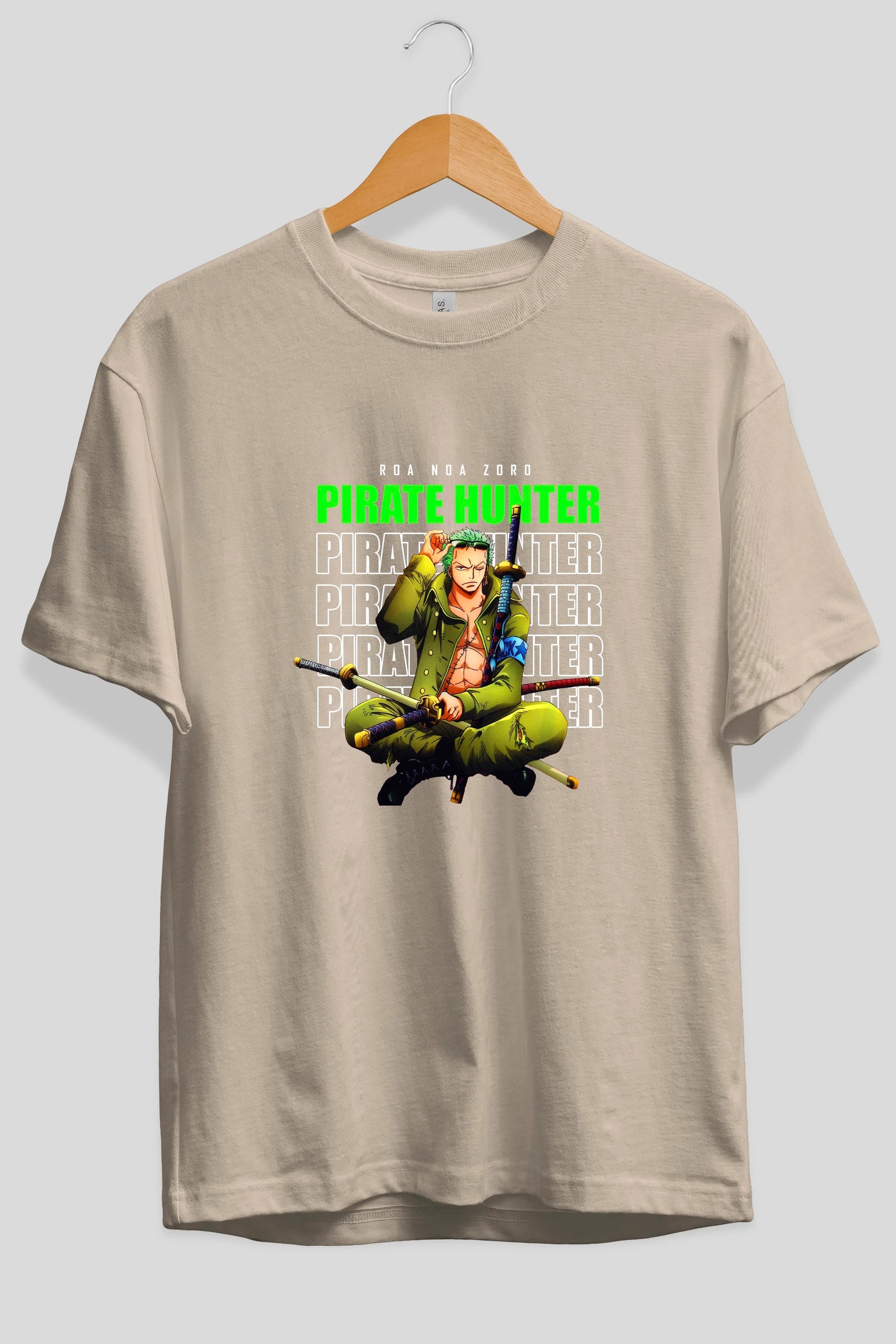 Roronoa Zoro 4 Anime Ön Baskılı Oversize t-shirt Erkek Kadın Unisex