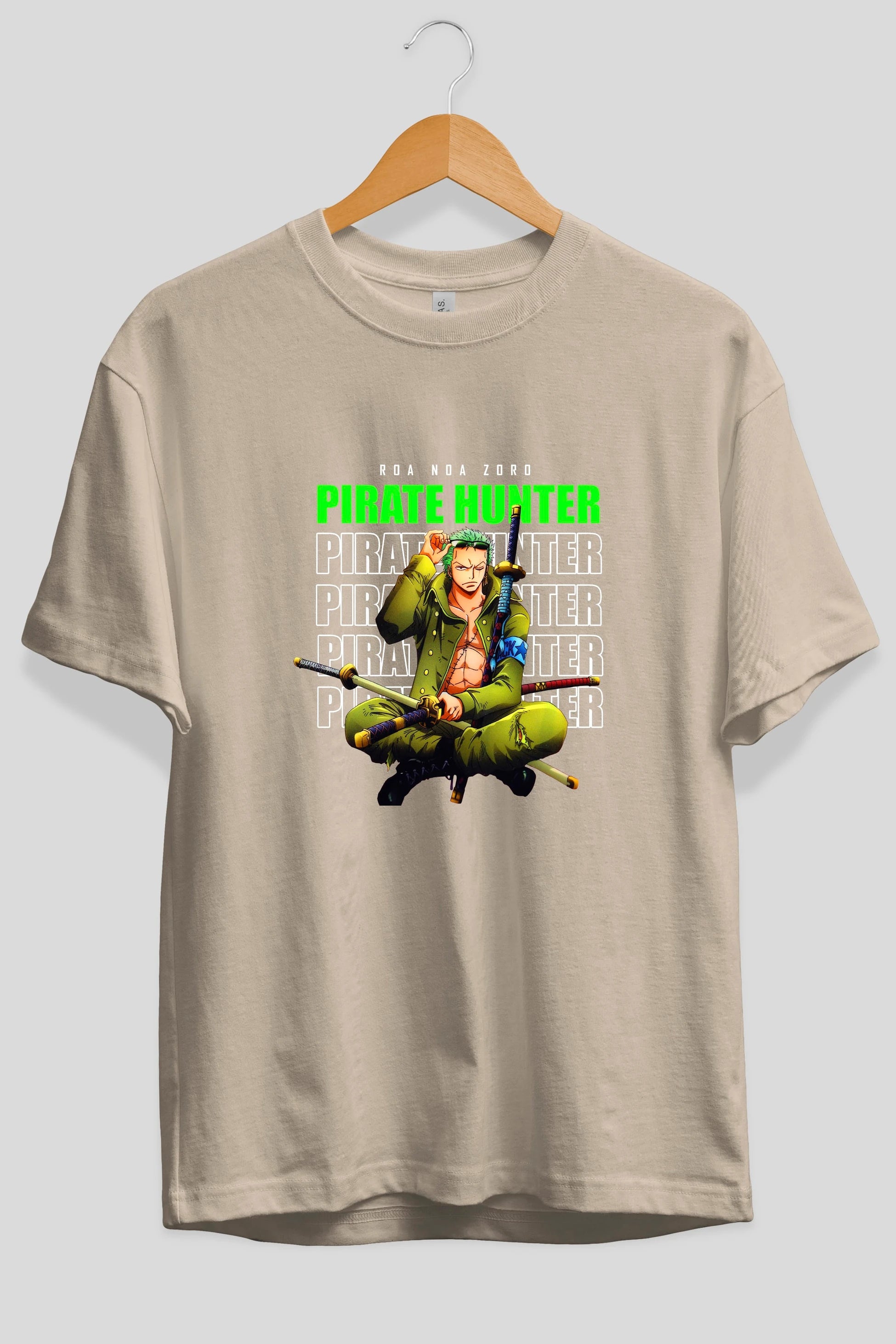 Roronoa Zoro 4 Anime Ön Baskılı Oversize t-shirt Erkek Kadın Unisex