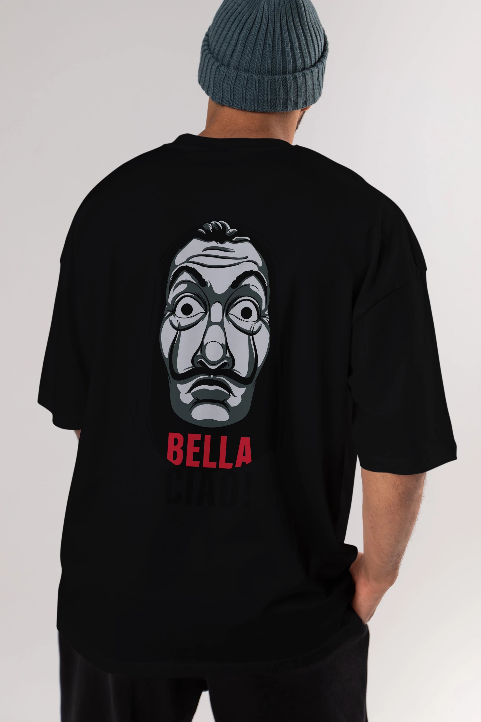 La Casa De Papel (12) Arka Baskılı Oversize t-shirt Erkek Kadın Unisex %100 Pamuk Bisiklet Yaka tişort