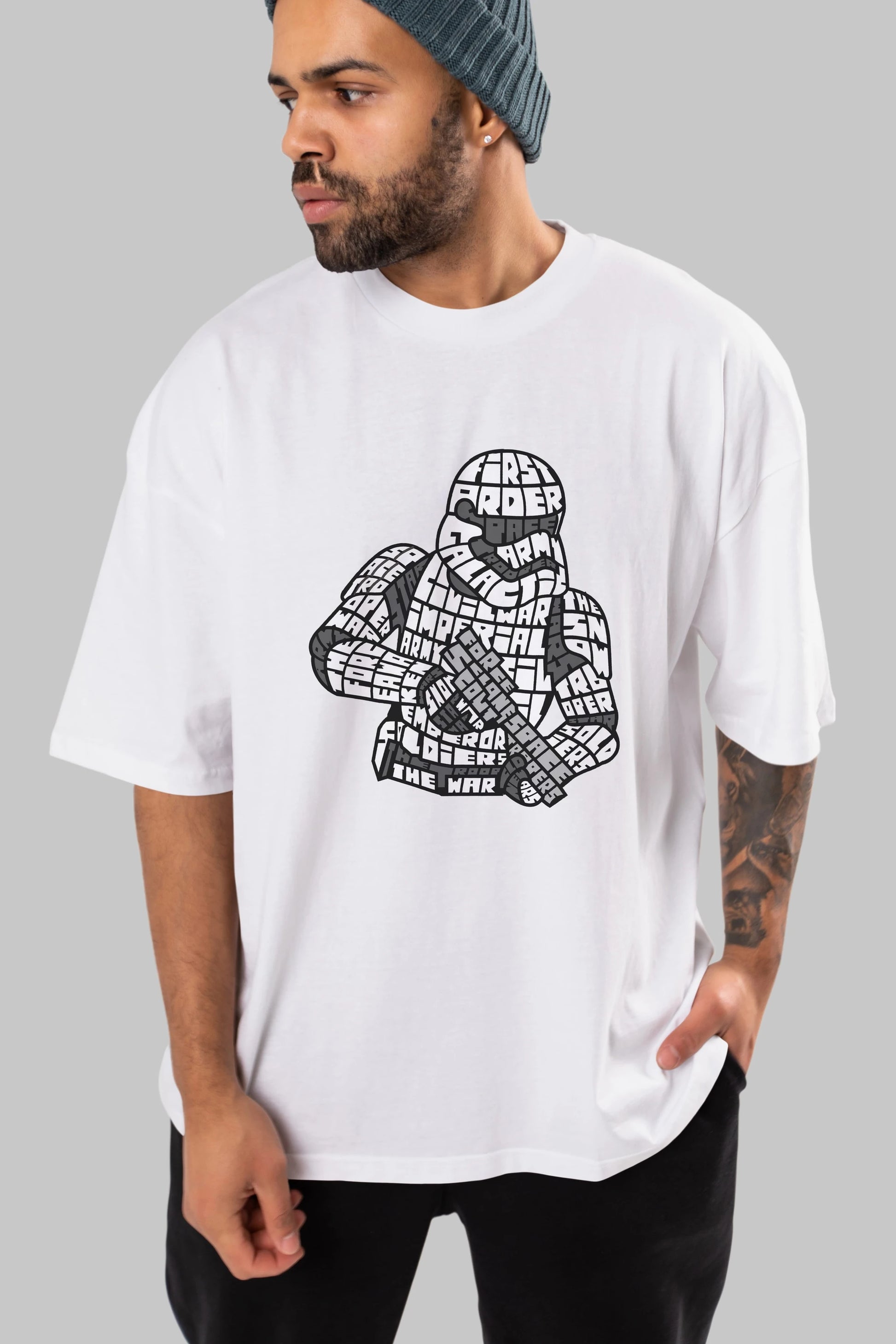 First Order Ön Baskılı Oversize t-shirt %100 pamuk Erkek Kadın Unisex
