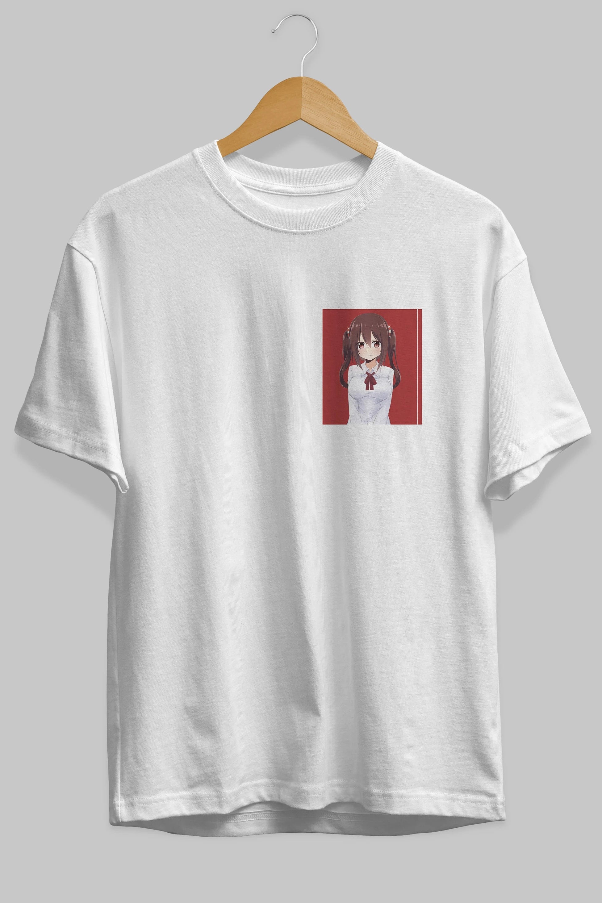 Nana Ebina 1 Ön Sol Baskılı Oversize t-shirt Erkek Kadın Unisex %100 Pamuk Bisiklet Yaka tişort