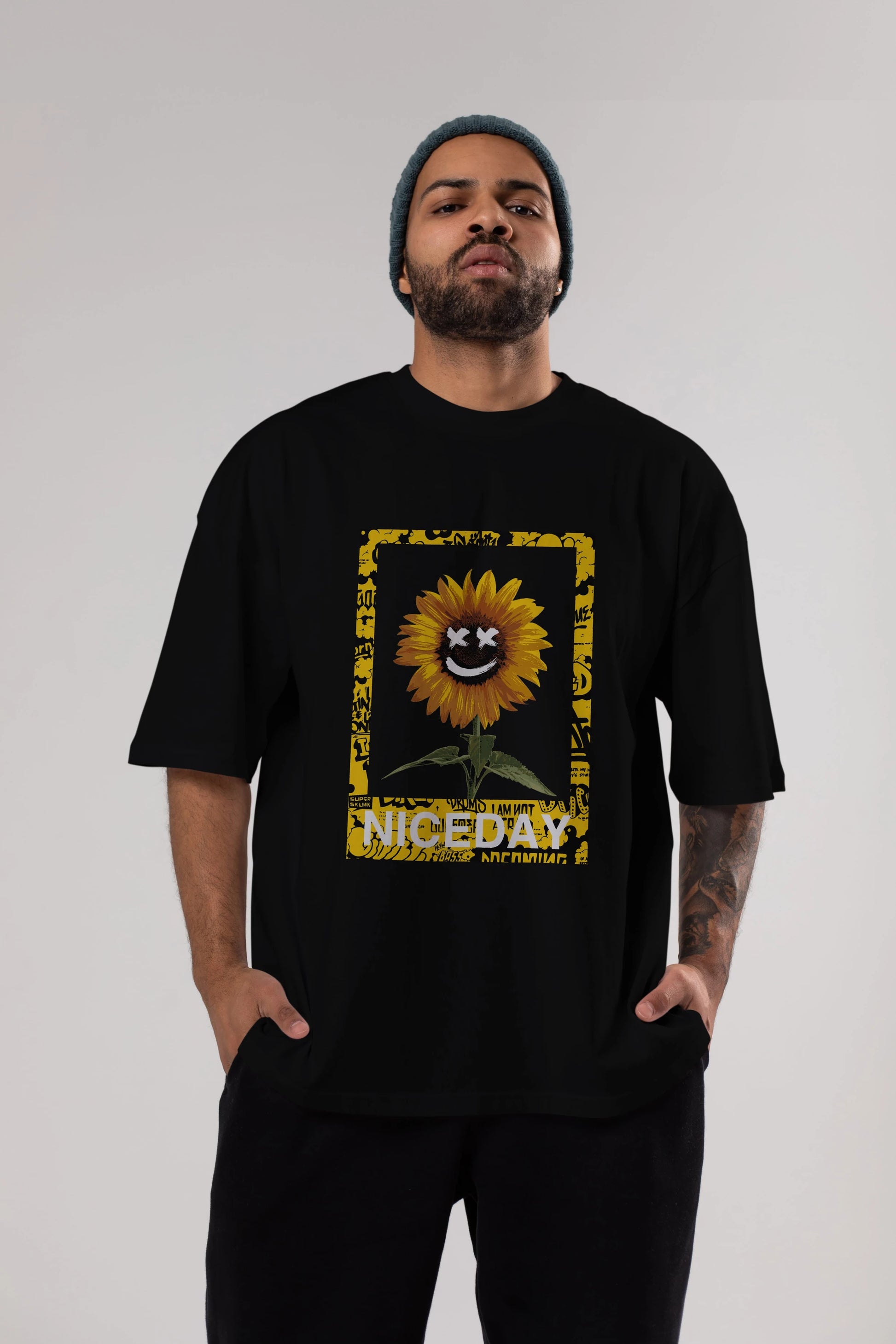 Niceday Streewear Ön Baskılı Oversize t-shirt Erkek Kadın Unisex