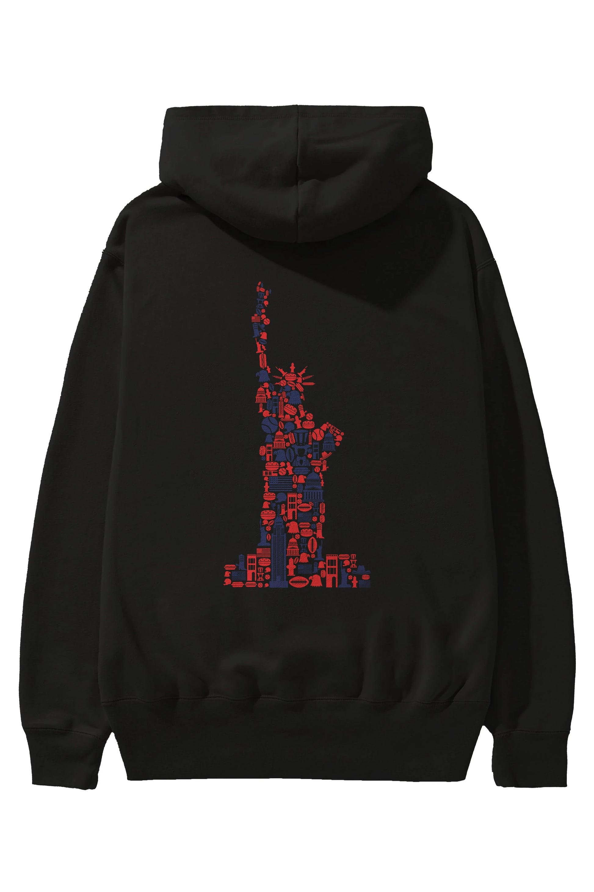 Liberty Arka Baskılı Hoodie Oversize Kapüşonlu Sweatshirt Erkek Kadın Unisex