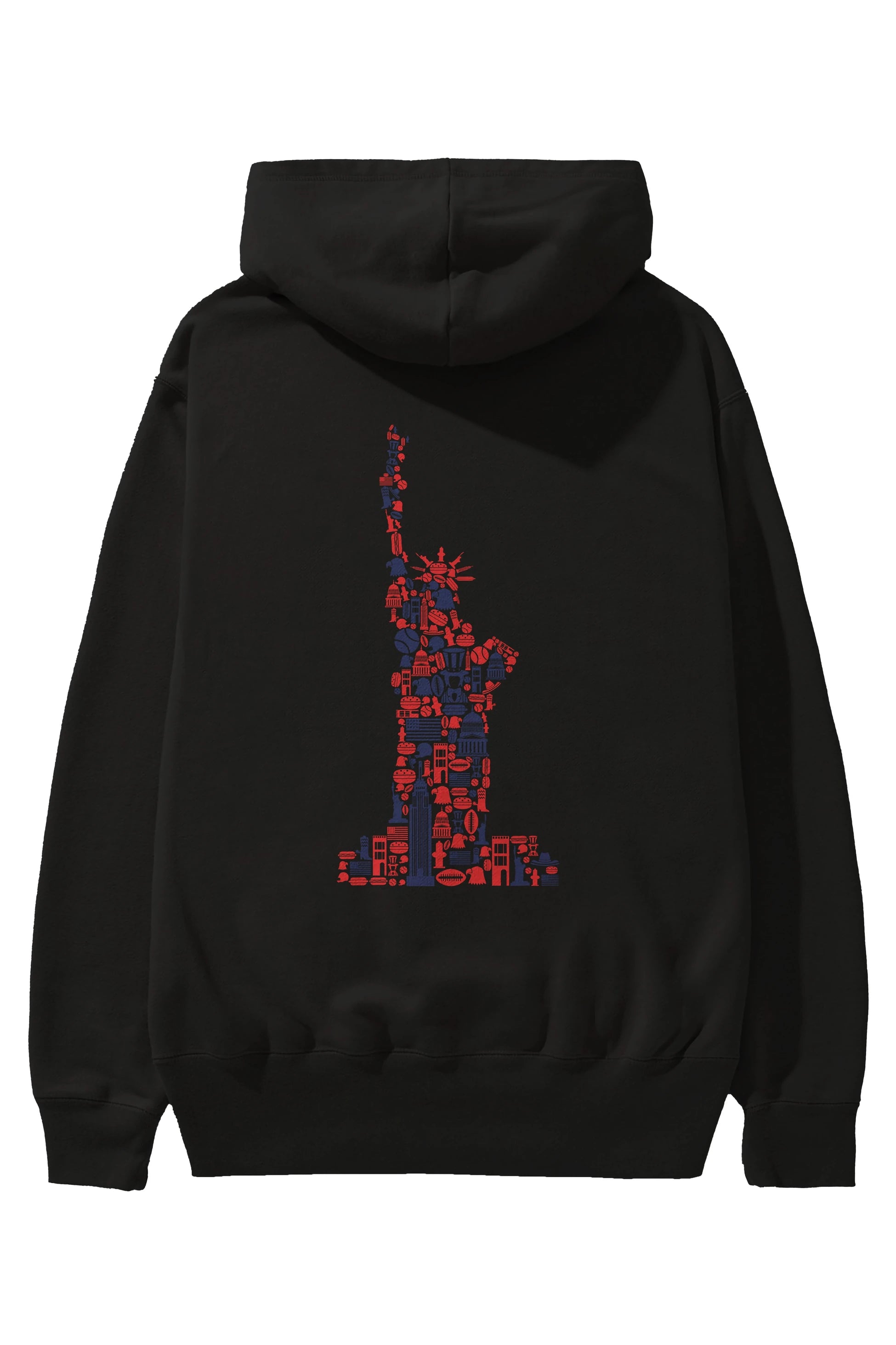 Liberty Arka Baskılı Hoodie Oversize Kapüşonlu Sweatshirt Erkek Kadın Unisex
