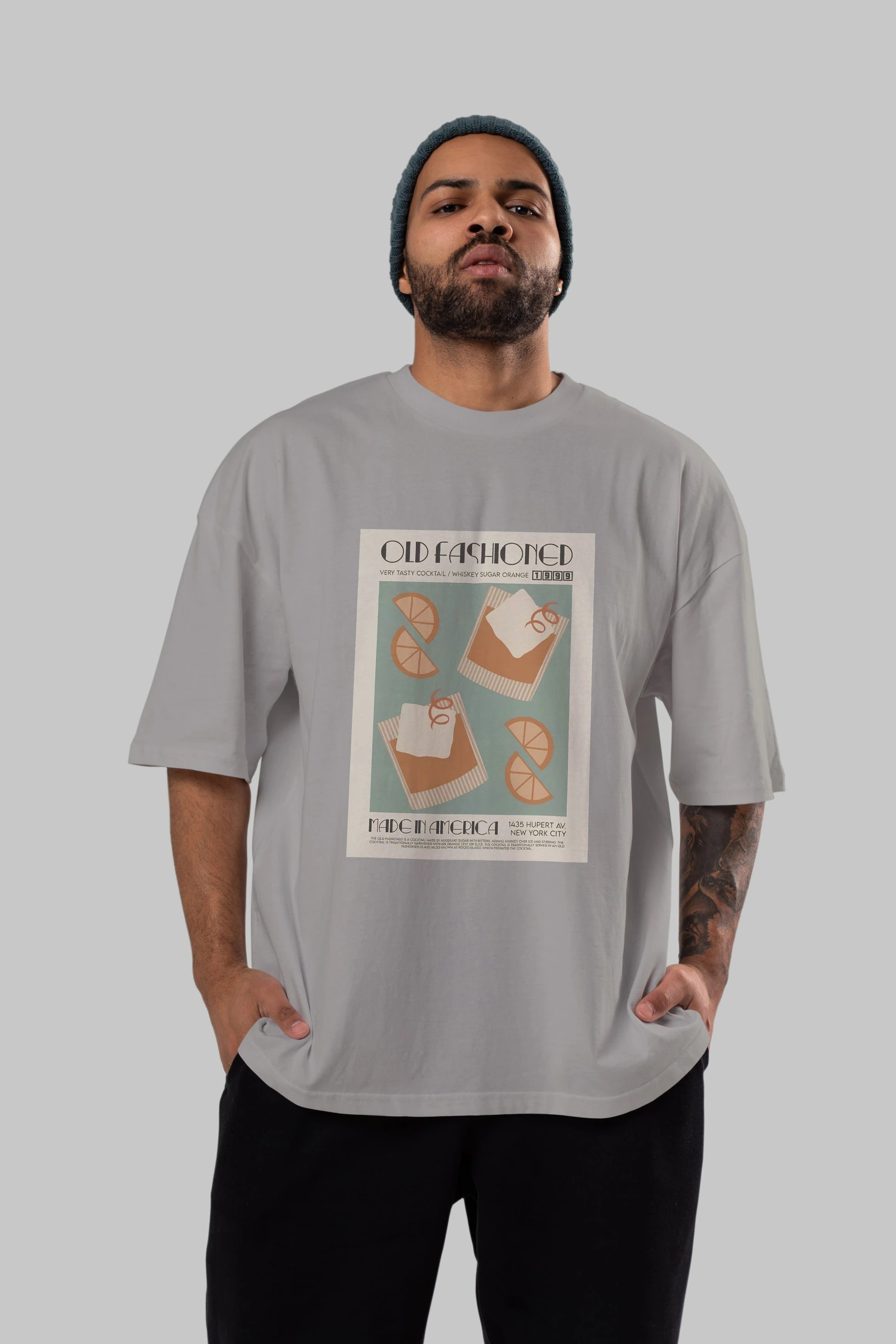 Old Fashioned 2 Ön Baskılı Oversize t-shirt Erkek Kadın Unisex %100 Pamuk Bisiklet Yaka tişort