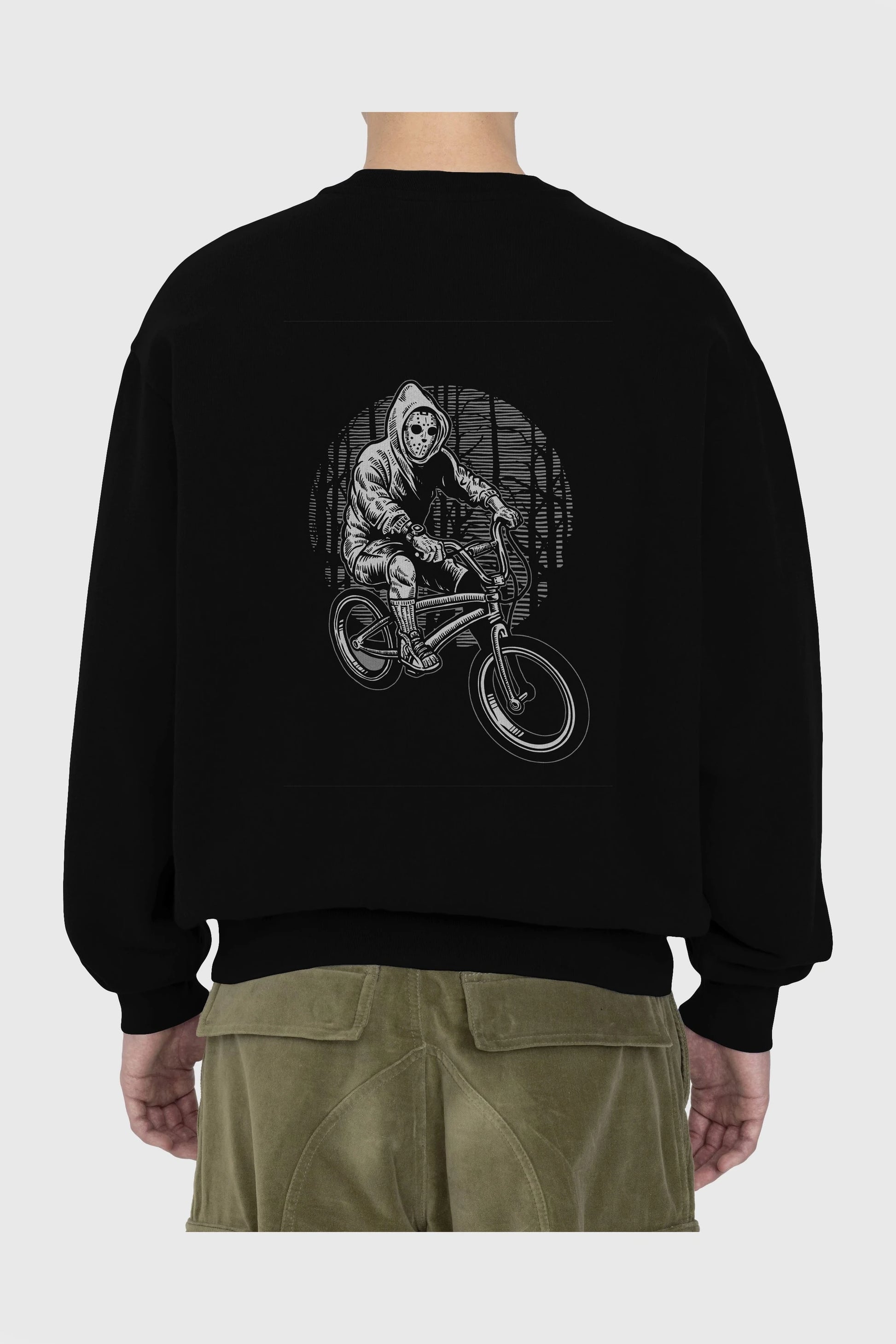 Ride Bike To Kill Arka Baskılı Oversize Sweatshirt Erkek Kadın Unisex