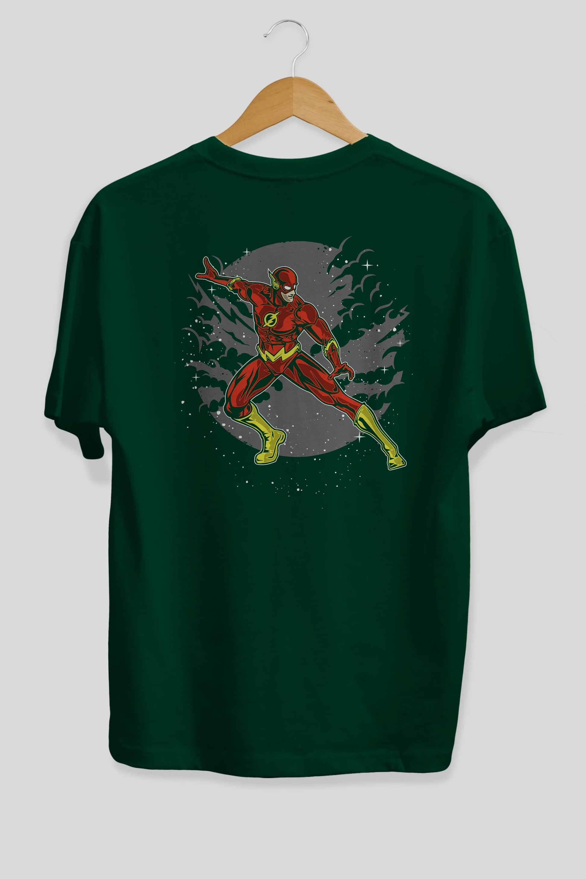 The Flash Arka Baskılı Oversize t-shirt Erkek Kadın Unisex %100 Pamuk