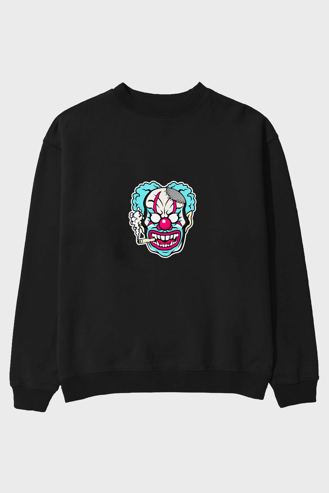 Clown Beast Ön Baskılı Oversize Sweatshirt Erkek Kadın Unisex