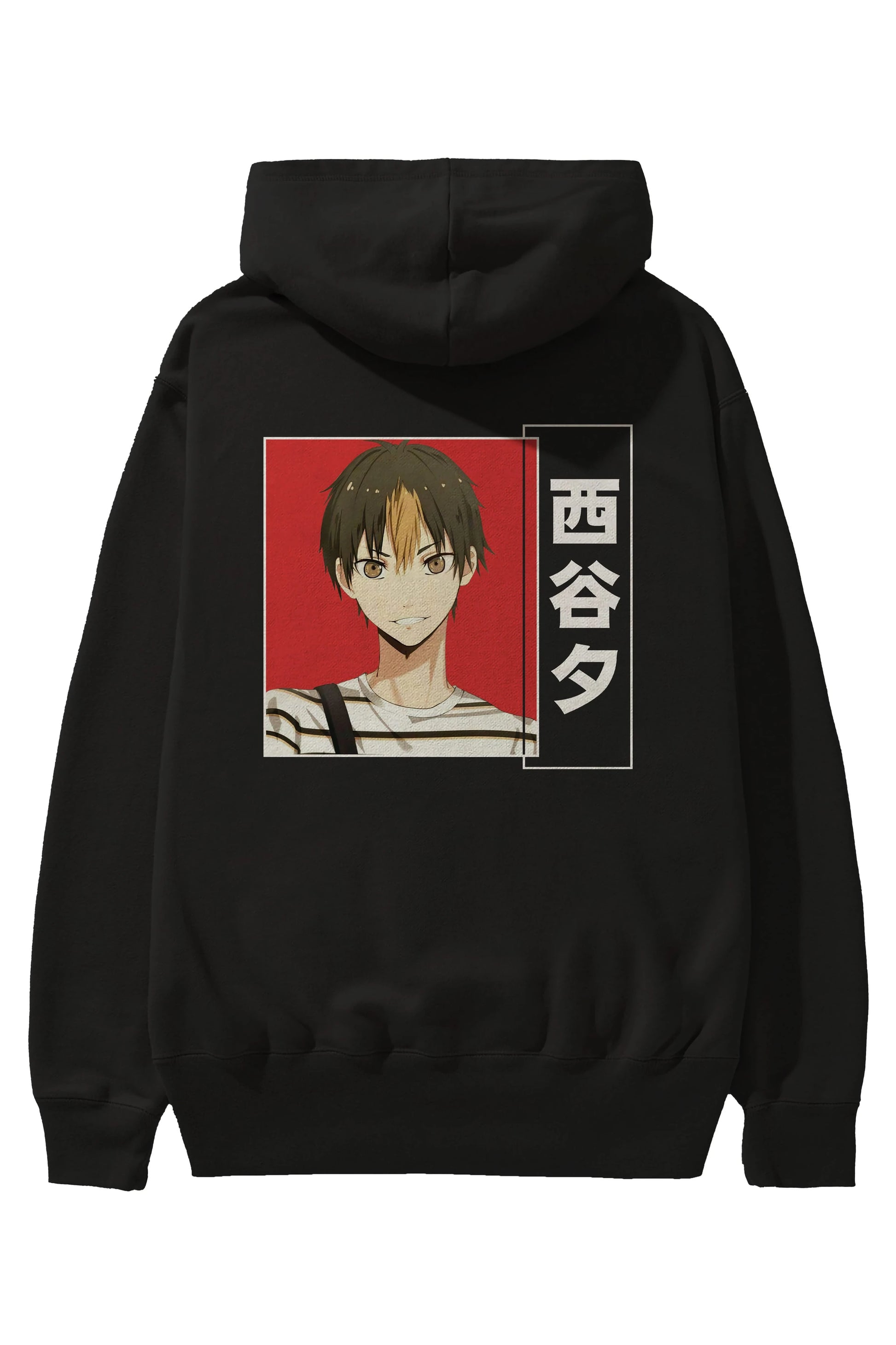Yuu Nishinoya 1 Anime Arka Baskılı Hoodie Oversize Kapüşonlu Sweatshirt Erkek Kadın Unisex