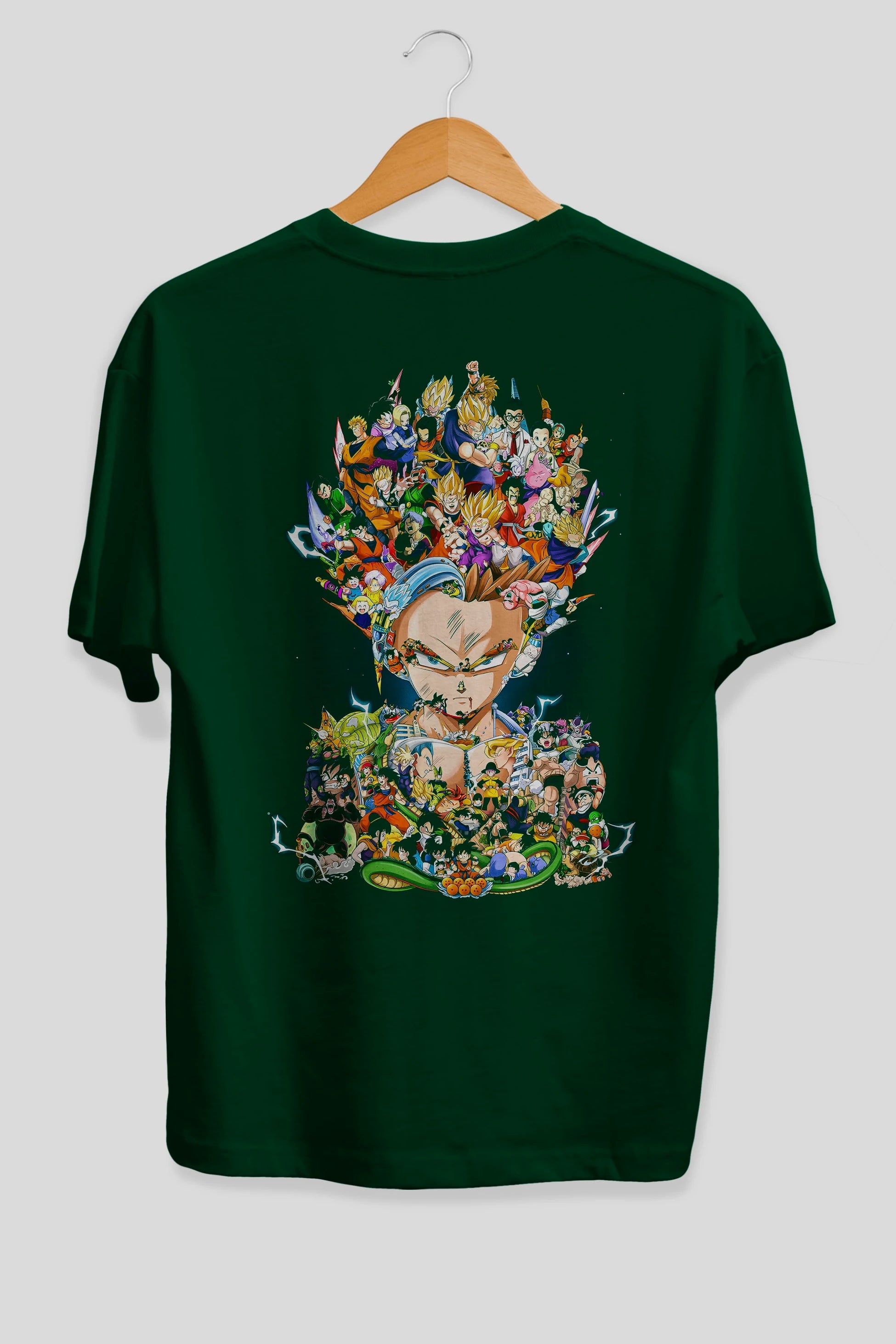 DRAGON BALL ART (2) Anime Arka Baskılı Oversize t-shirt Erkek Kadın Unisex
