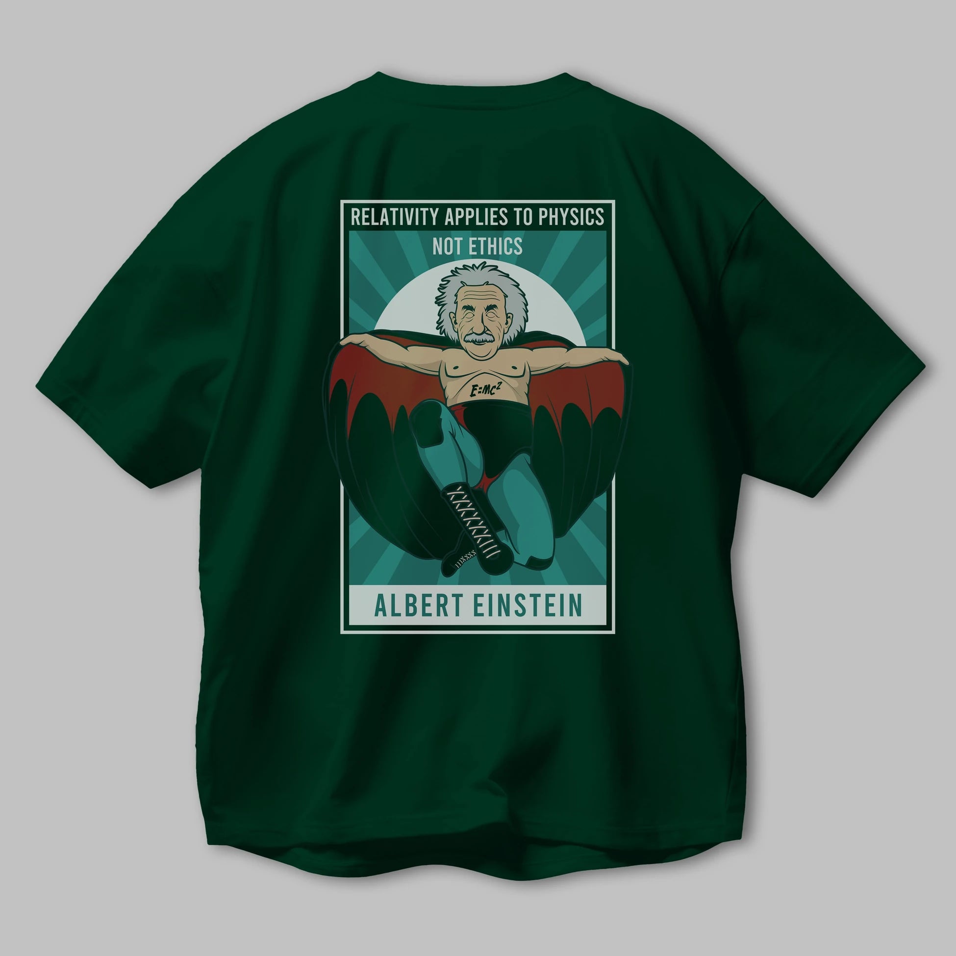 Nacho Libre Einstein Arka Baskılı Oversize t-shirt Erkek Kadın Unisex %100 Pamuk tişort