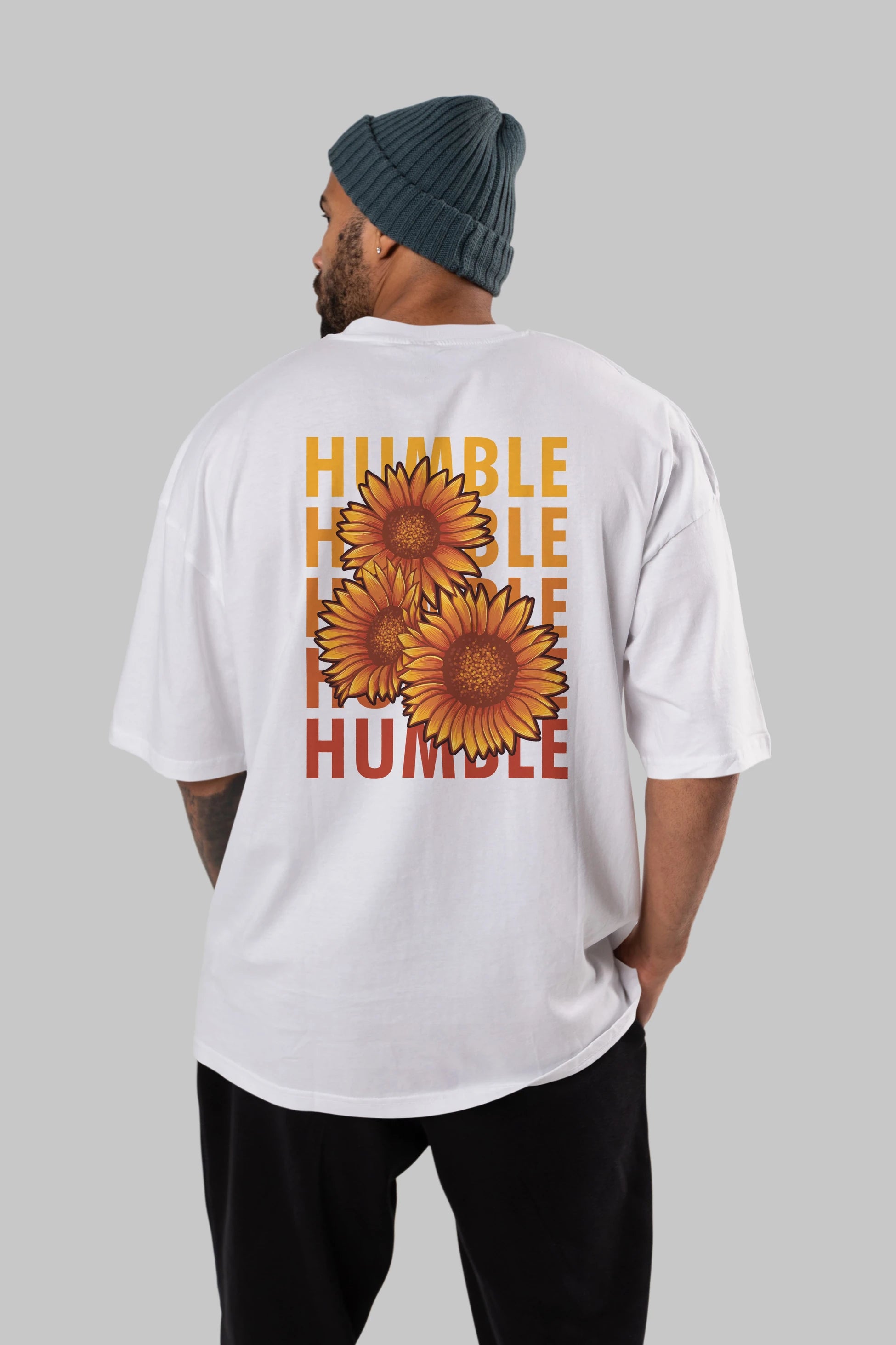 Humble 2 Arka Baskılı Oversize t-shirt Erkek Kadın Unisex