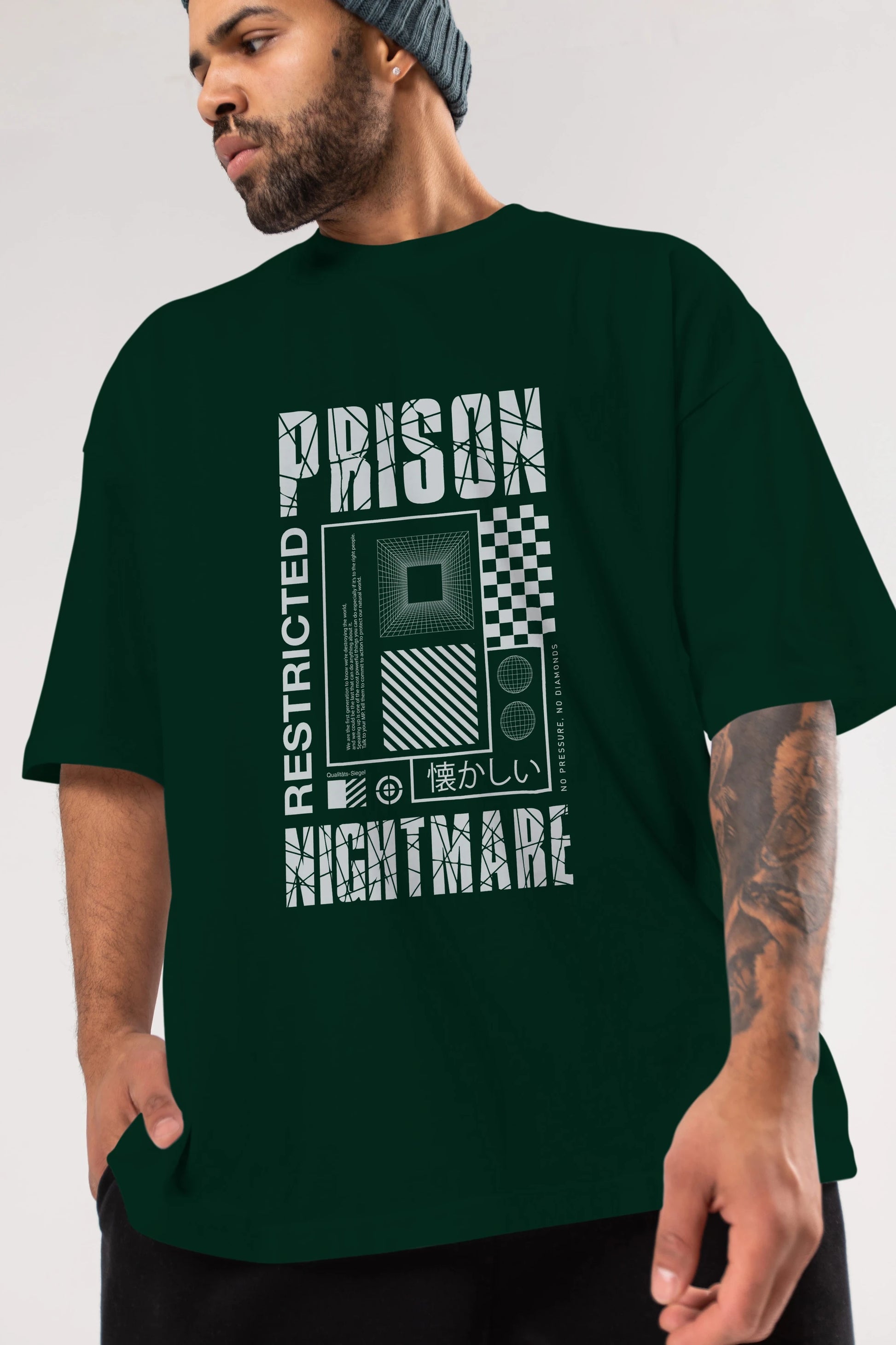 Prison Nightmare Ön Baskılı Oversize t-shirt Erkek Kadın Unisex