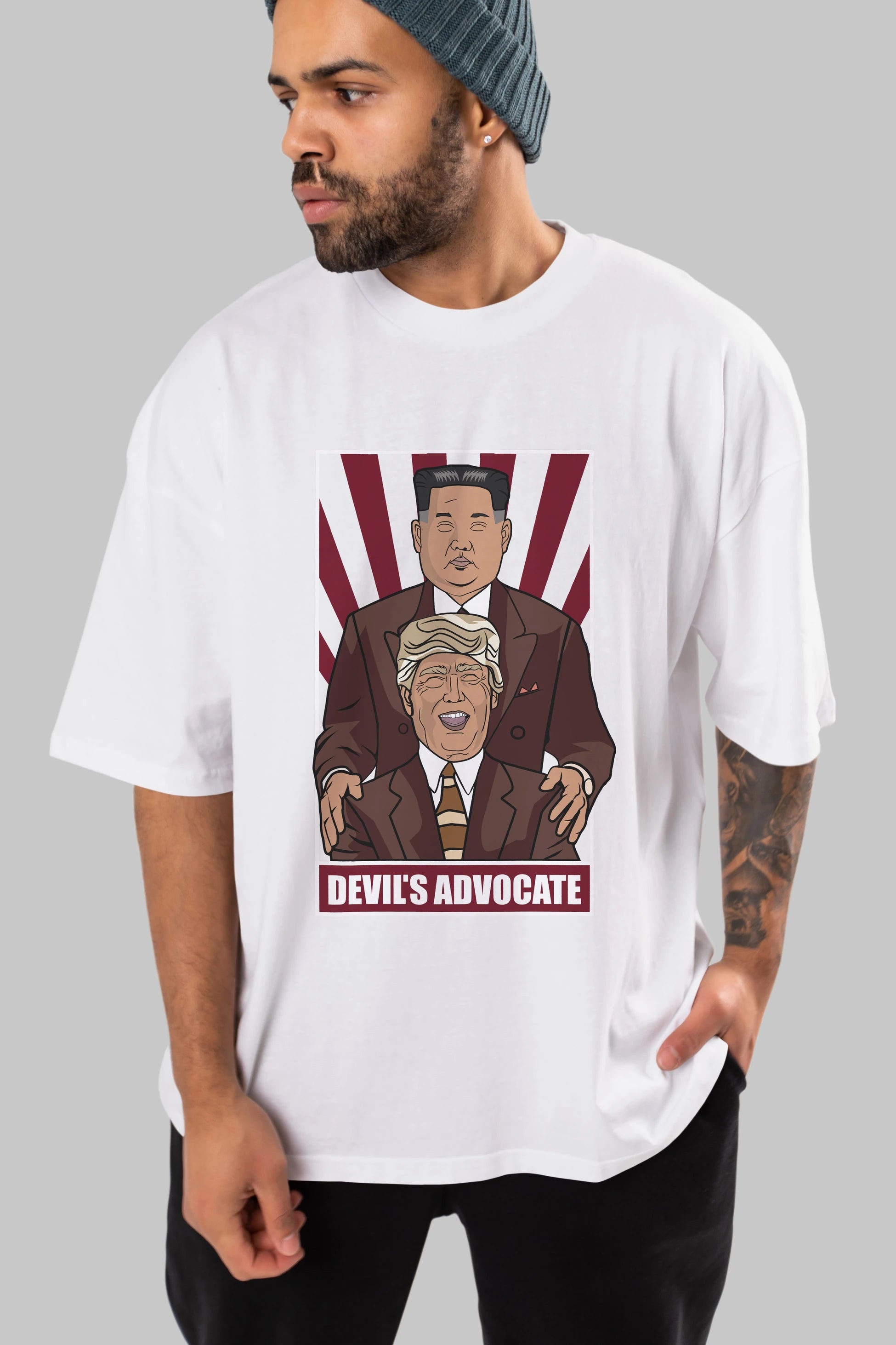 Devil_s Advocate Ön Baskılı Oversize t-shirt Erkek Kadın Unisex %100 Pamuk tişort