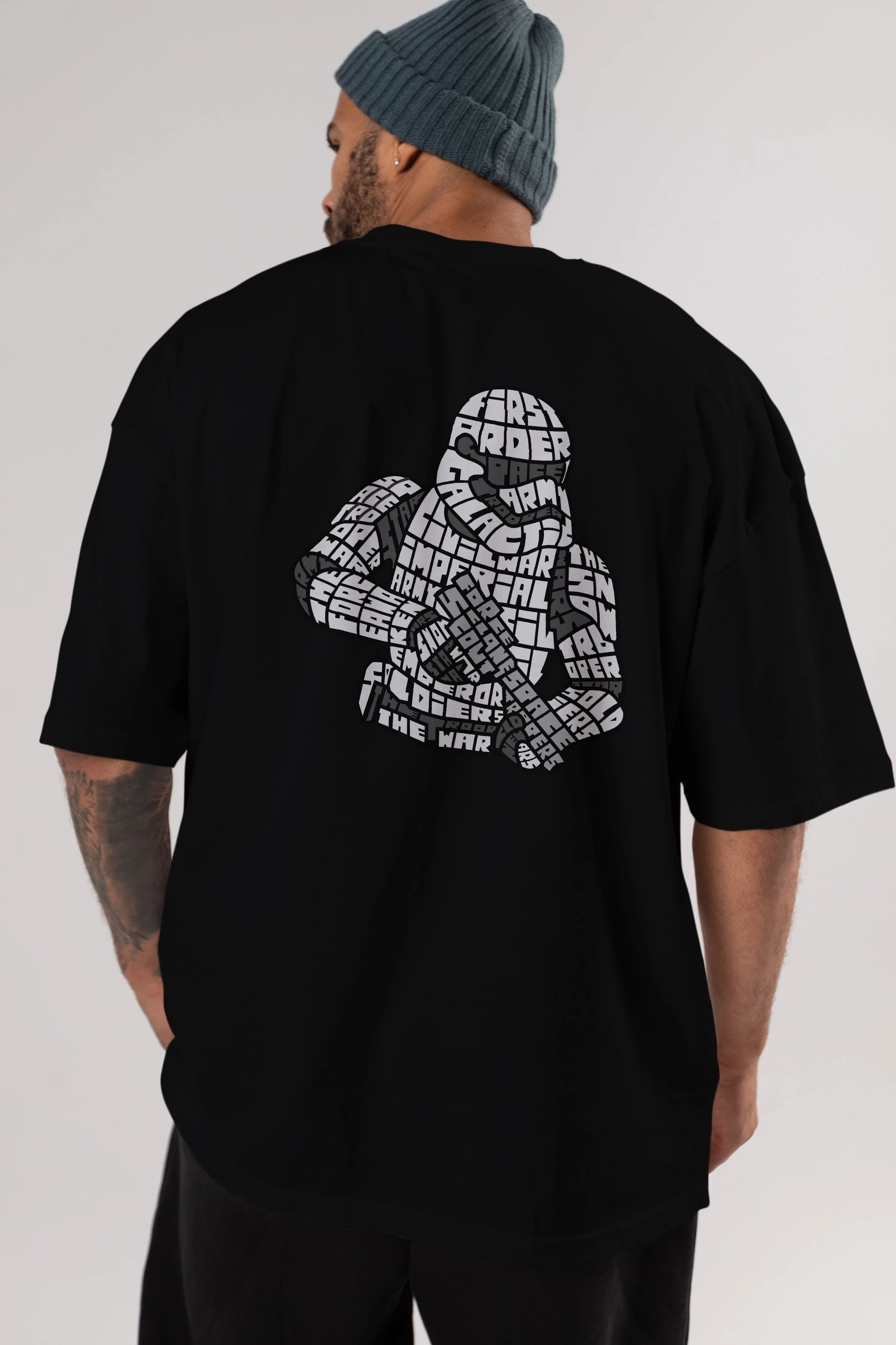 First Order Arka Baskılı Oversize t-shirt %100 pamuk Erkek Kadın Unisex