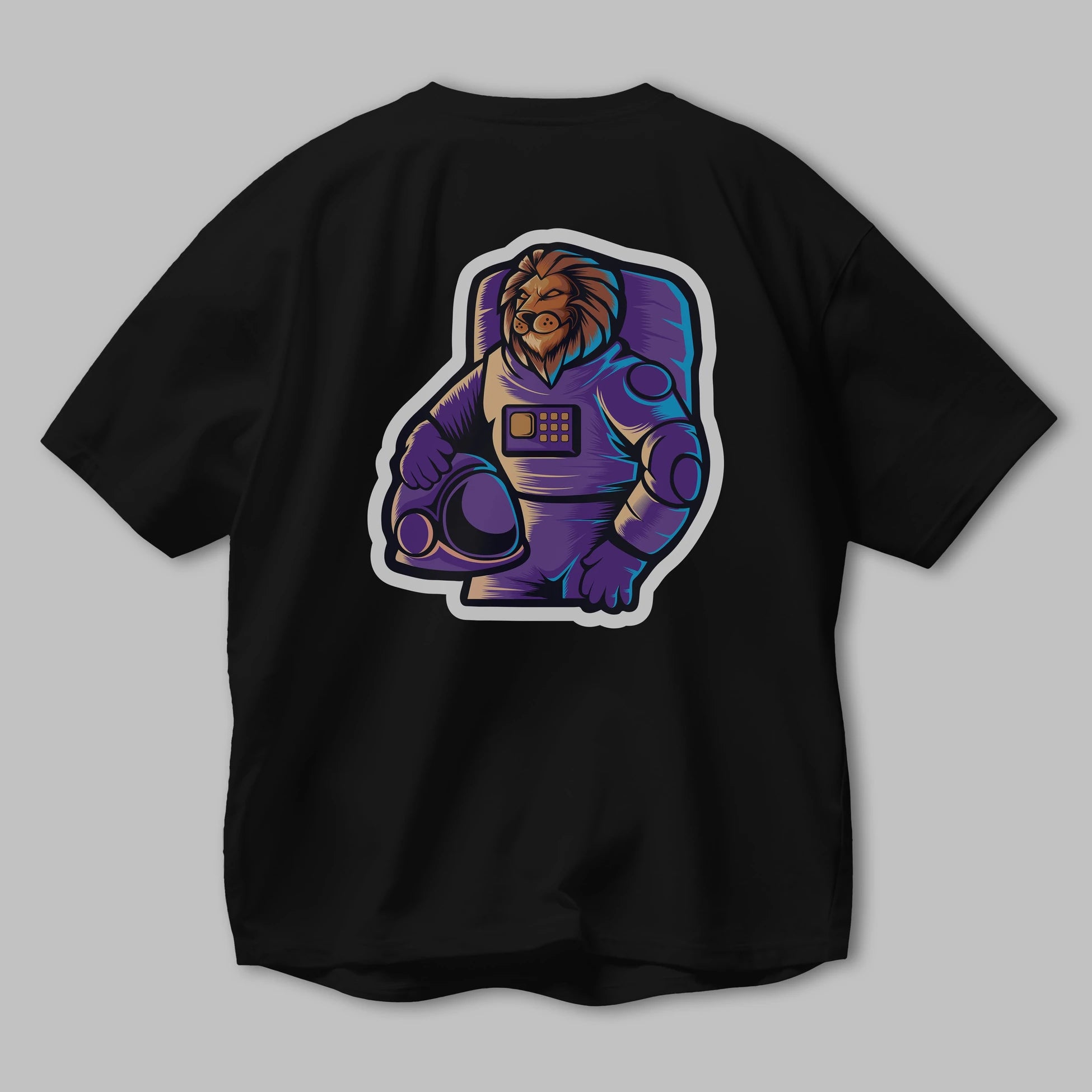 Astroking Sticker Arka Baskılı Oversize t-shirt Erkek Kadın Unisex
