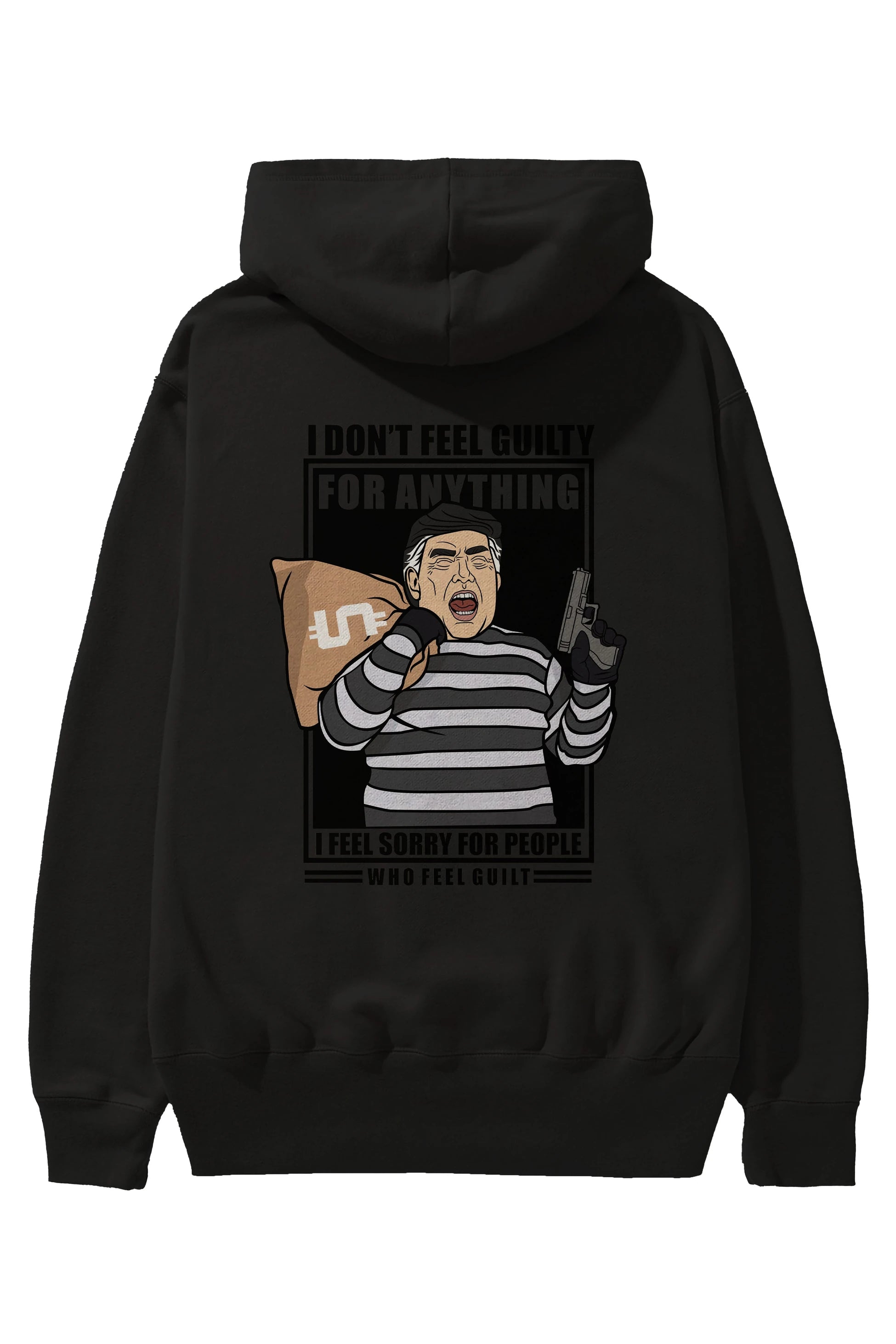 Criminal Trump Arka Baskılı Hoodie Oversize Kapüşonlu Sweatshirt Erkek Kadın Unisex