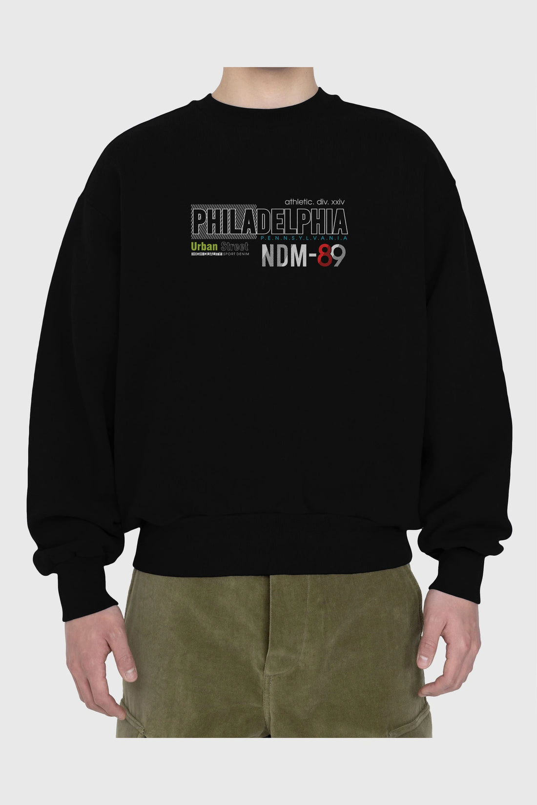 Philadelphia 89 Ön Baskılı Oversize Sweatshirt Erkek Kadın Unisex