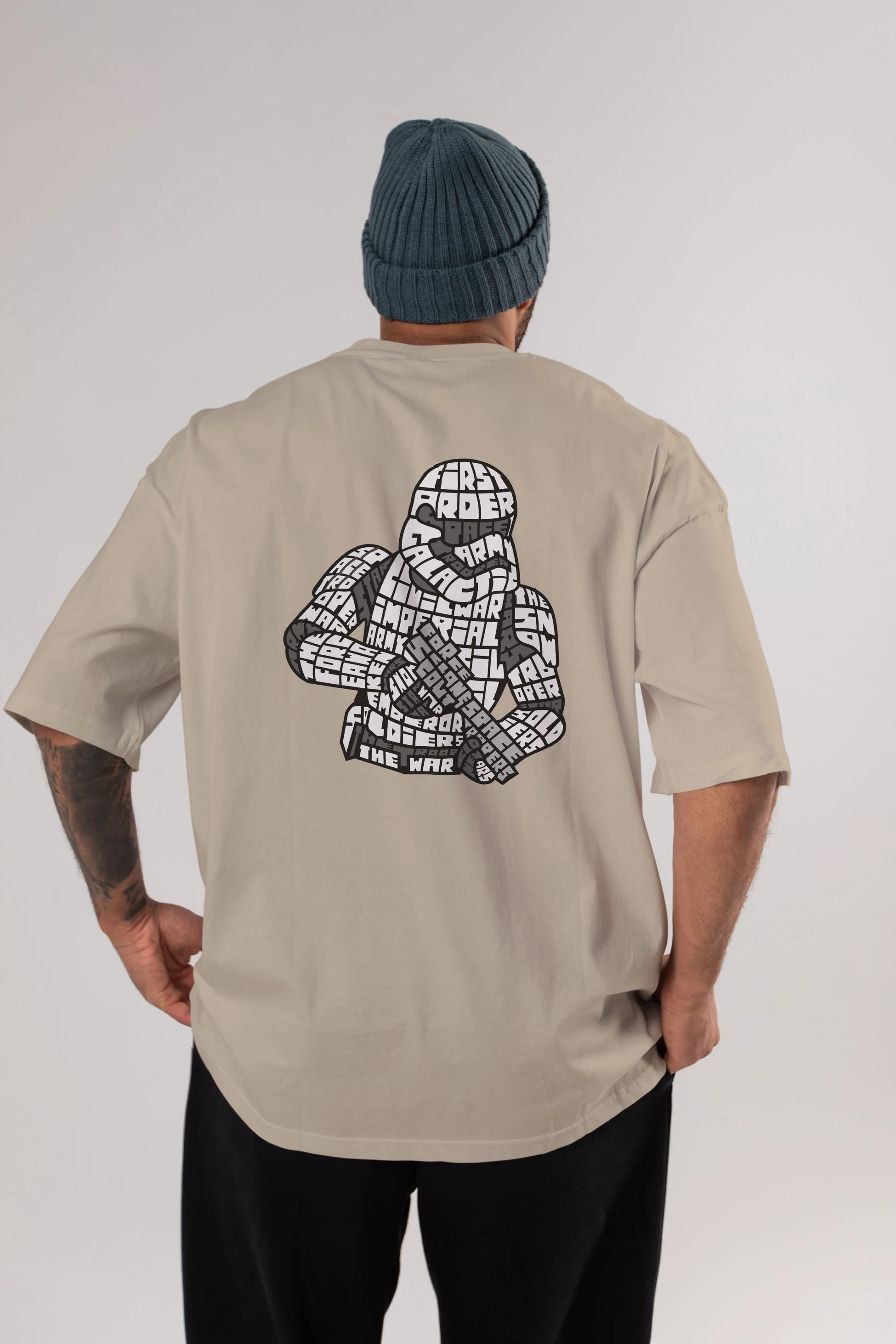 First Order Arka Baskılı Oversize t-shirt %100 pamuk Erkek Kadın Unisex