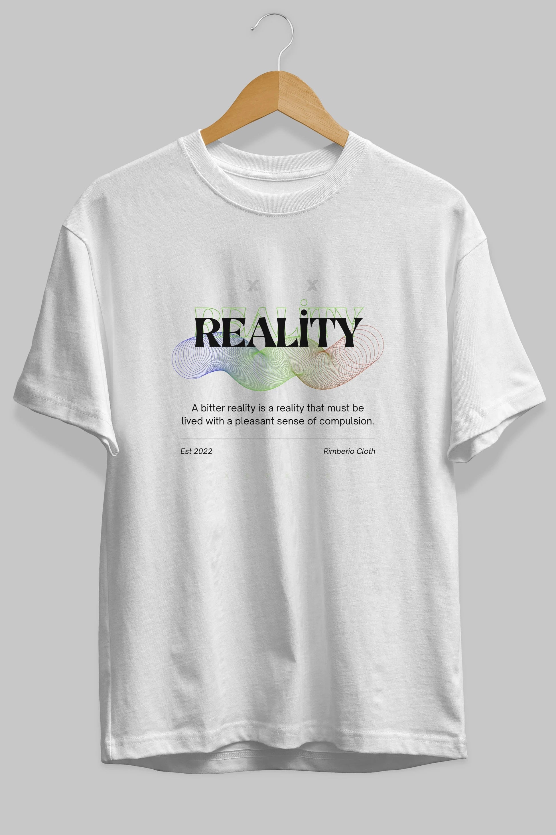 Reality 2 Ön Baskılı Oversize t-shirt Erkek Kadın Unisex