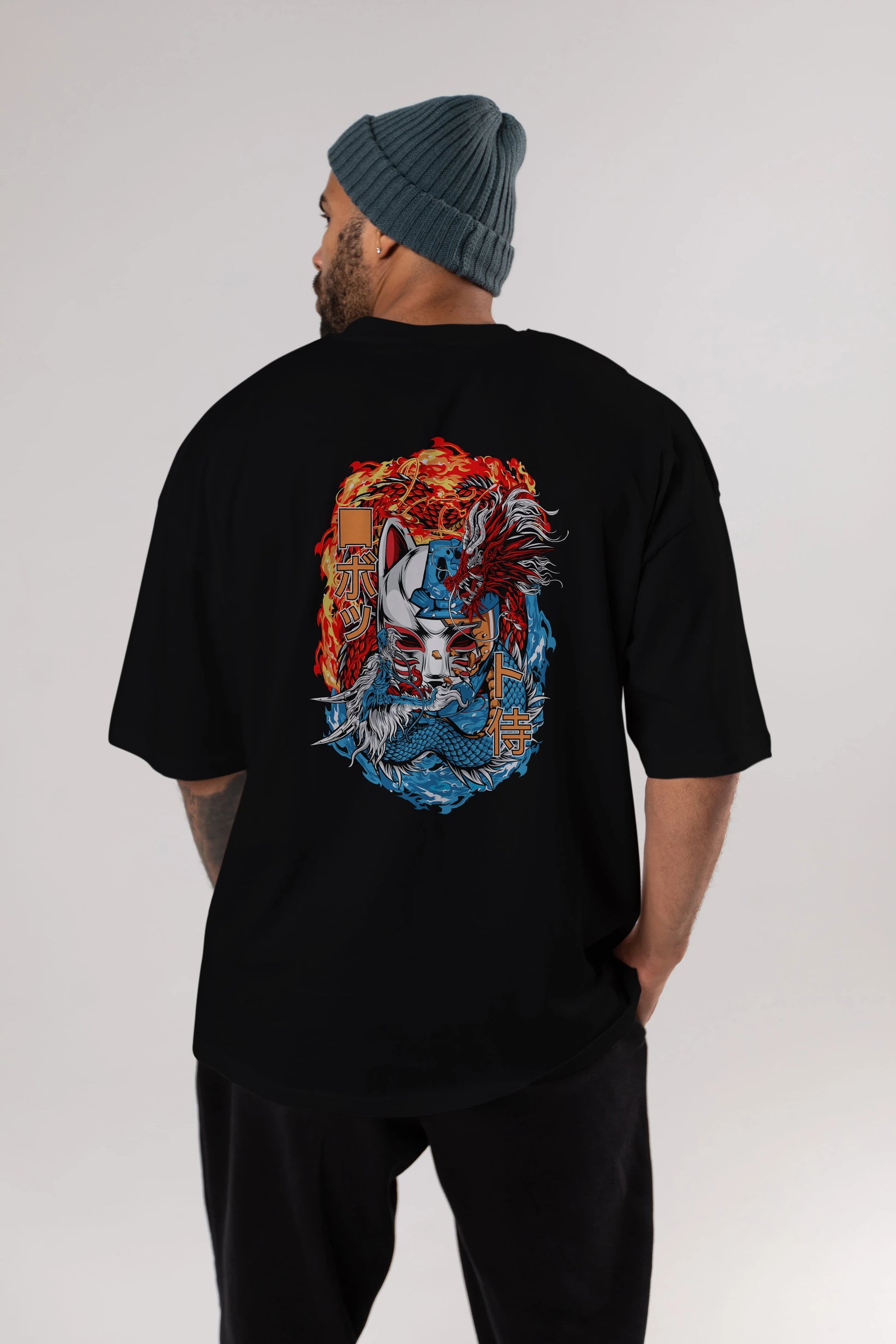 ONE PIECE (7) Anime Arka Baskılı Oversize t-shirt Erkek Kadın Unisex