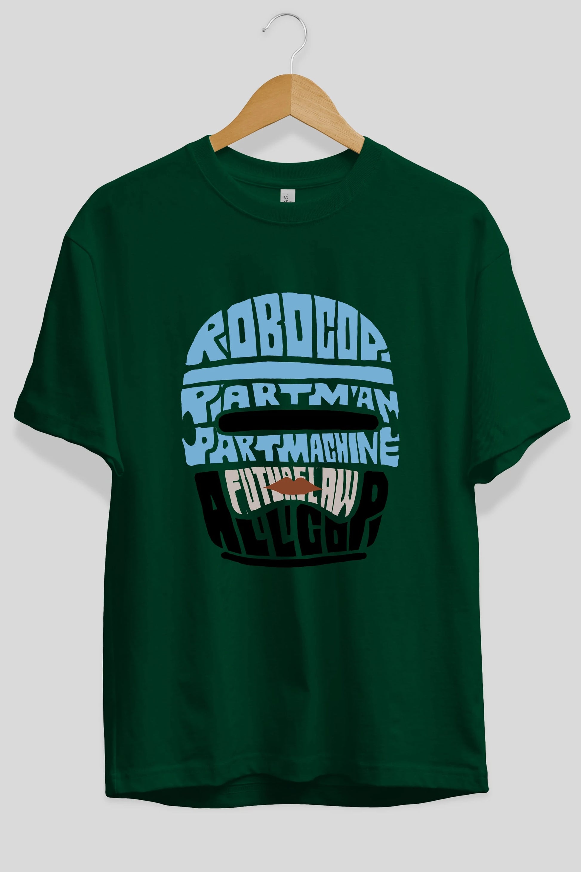 Robocop Ön Baskılı Oversize t-shirt %100 pamuk Erkek Kadın Unisex